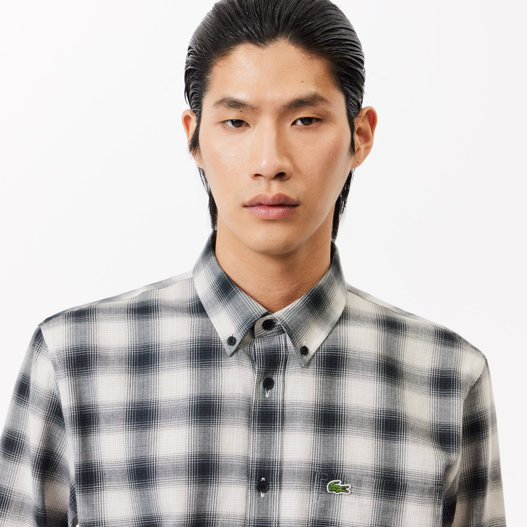 Cotton/Wool Blend Checked Flannel Shirt Cotton/Wool Blend Checked Flannel Shirt