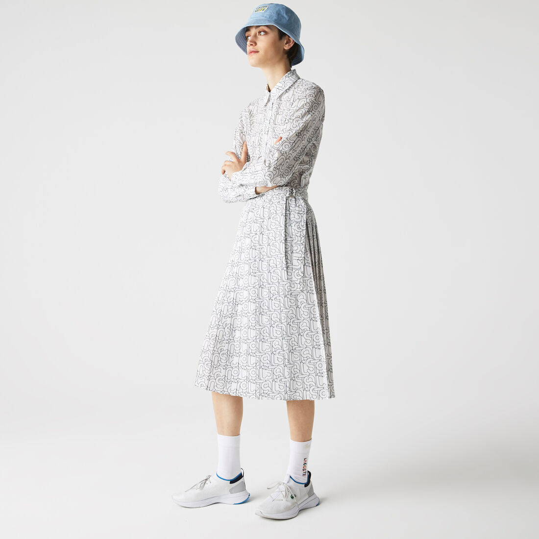 Women’s Lacoste Patterned Flowy Mid-Length Pleated Skirt Women’s Lacoste Patterned Flowy Mid-Length Pleated Skirt