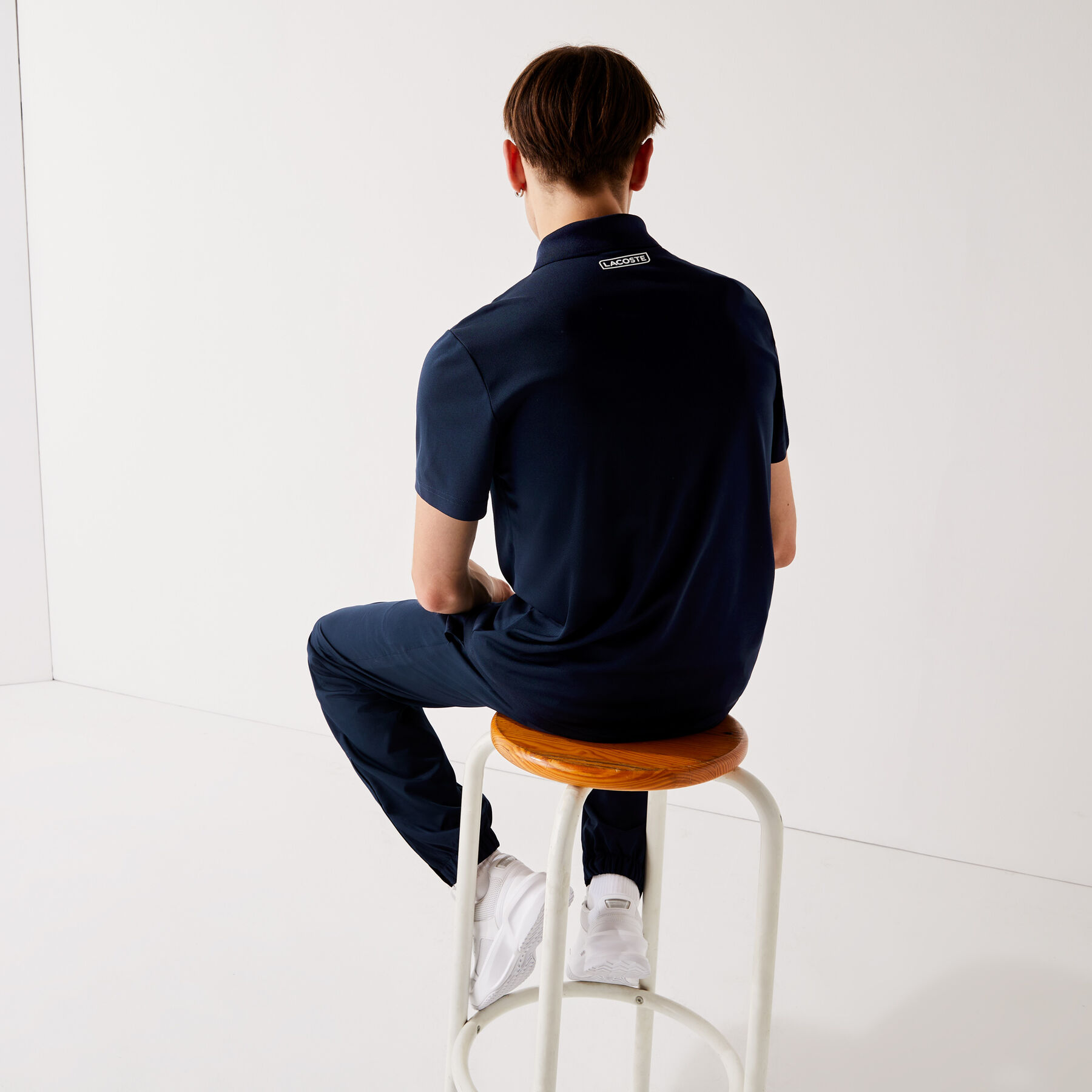 قميص بولو للتنس من البيكيه المسامي مع أجزاء مستطيلية مجموعة Lacoste SPORT للرجال لاكوست قميص بولو للتنس من البيكيه المسامي مع أجزاء مستطيلية مجموعة lacoste sport للرجال