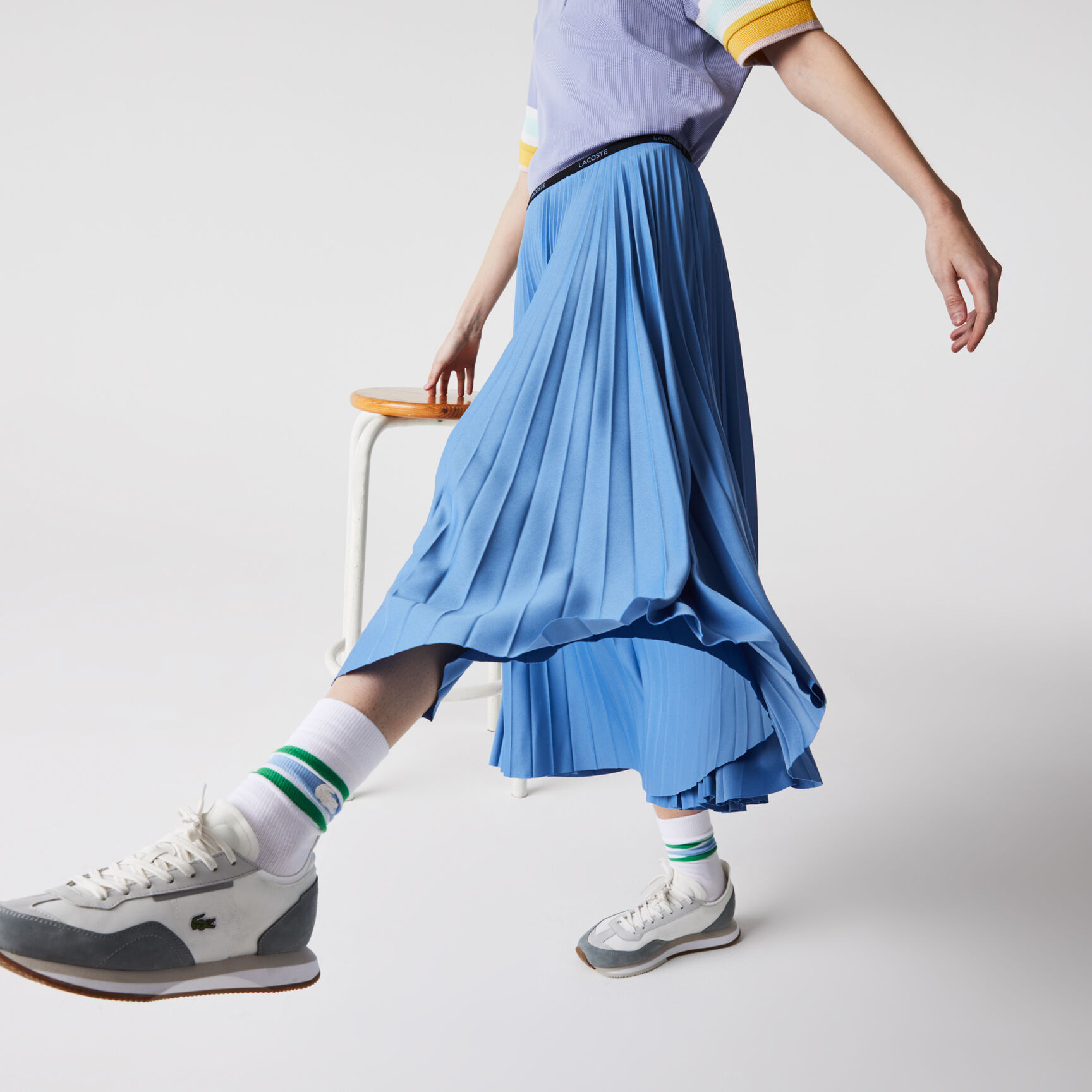 Women's Branded Elasticised Pleated Skirt