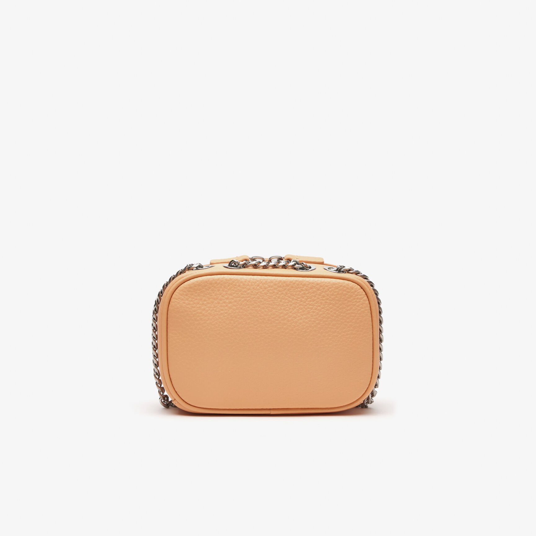 حقيبة كتف لاكوست جلد بارز بتصميم مربع للنساء