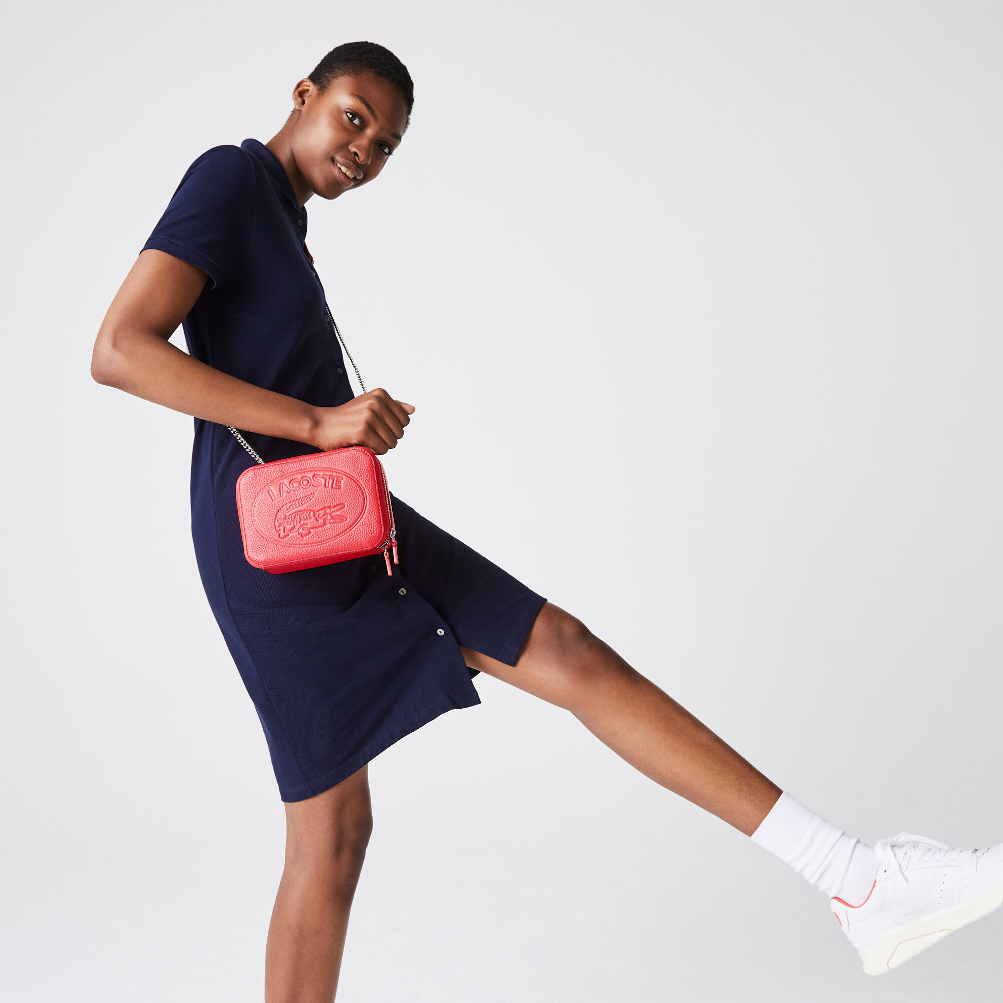 Lacoste croco crew bag online