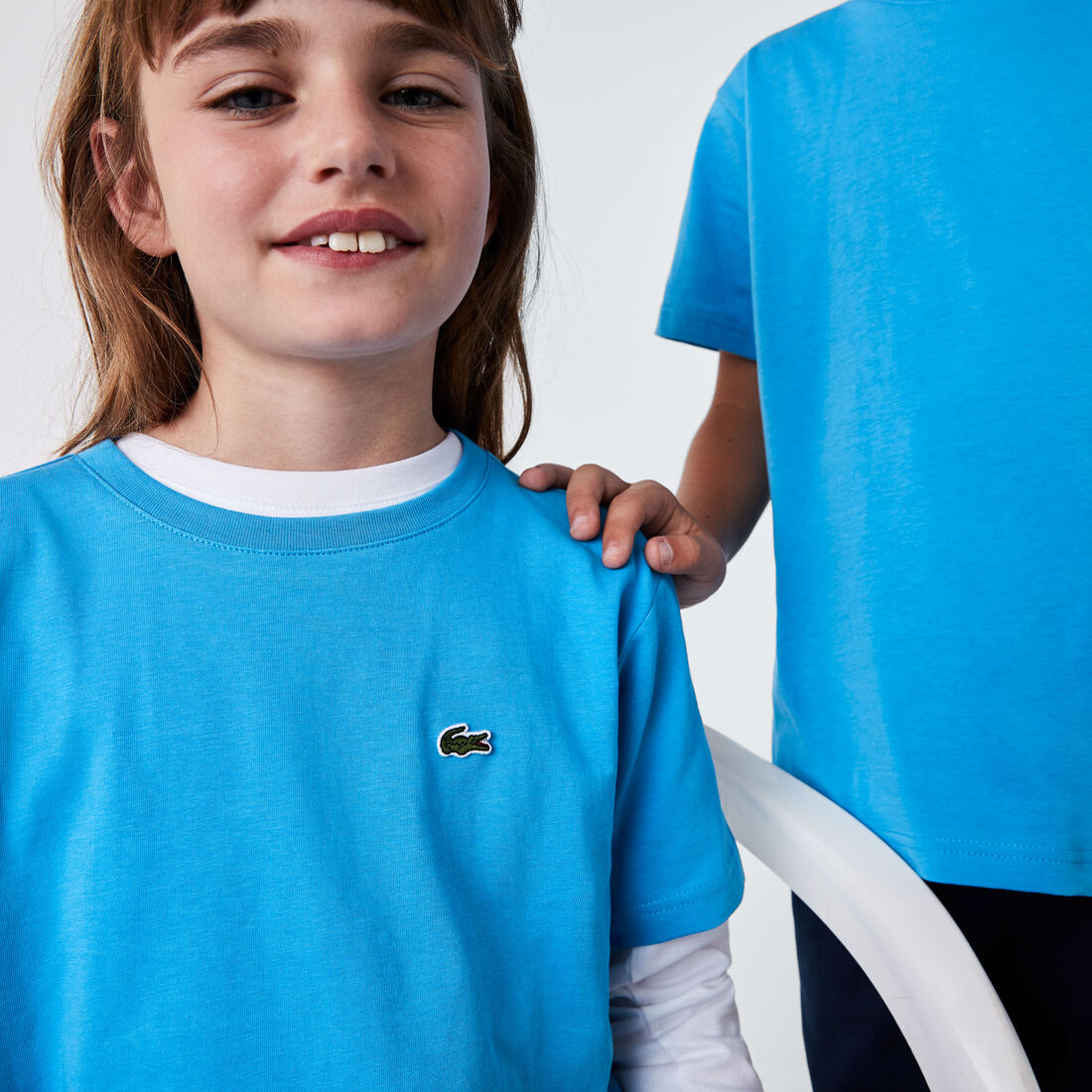 تيشيرت قطن جيرسيه بفتحة رقبة مستديرة للأطفال تيشيرت قطن جيرسيه بفتحة رقبة مستديرة للأطفال