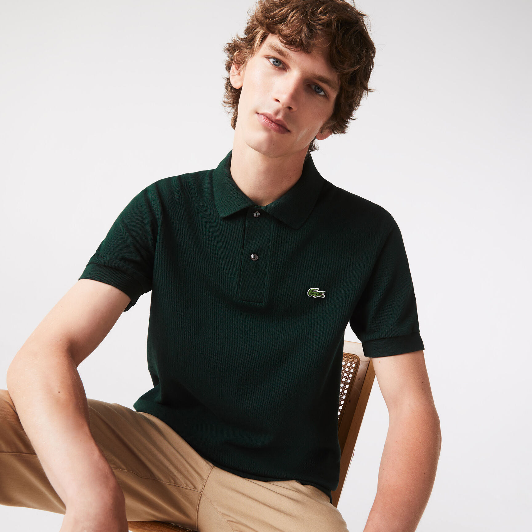 Men's Lacoste Classic Fit L.12.21 Organic Cotton Pique Polo Shirt Men's Lacoste Classic Fit L.12.21 Organic Cotton Pique Polo Shirt