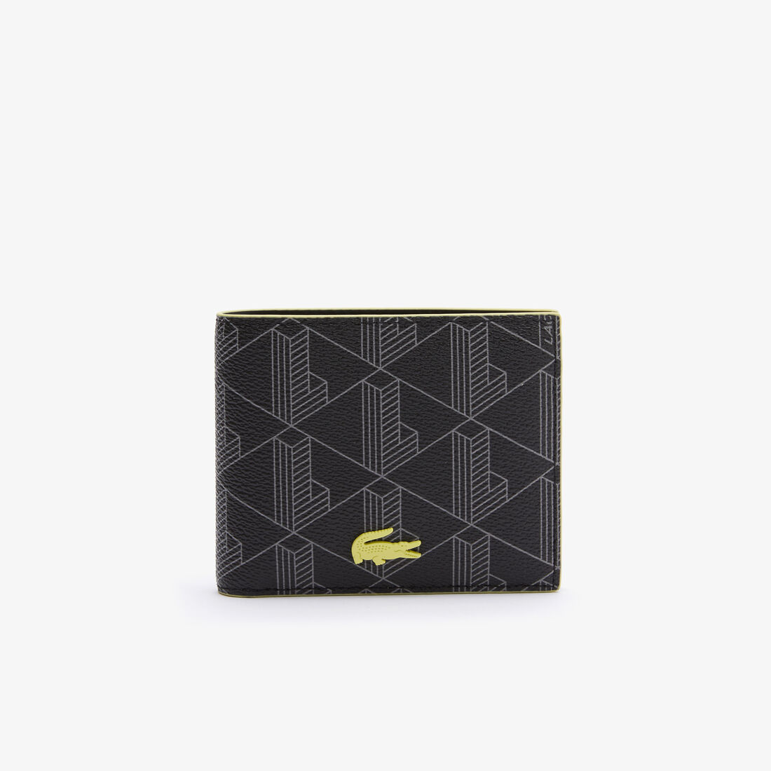 Men's The Blend Neon Details Crocodile Monogram Canvas Wallet