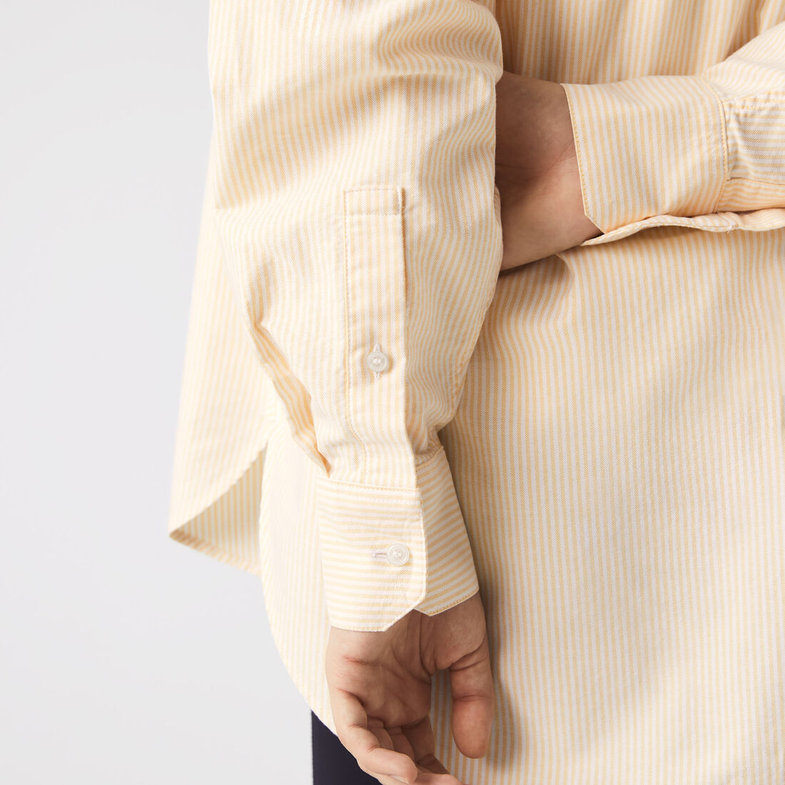 قميص لاكوست قطن أوكسفورد بقصة فضفاضة للنساء قميص لاكوست قطن أوكسفورد بقصة فضفاضة للنساء