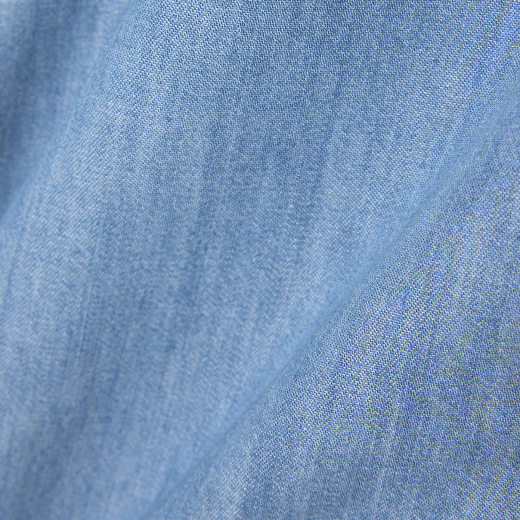 Relaxed Fit Open Neck Denim Shirt