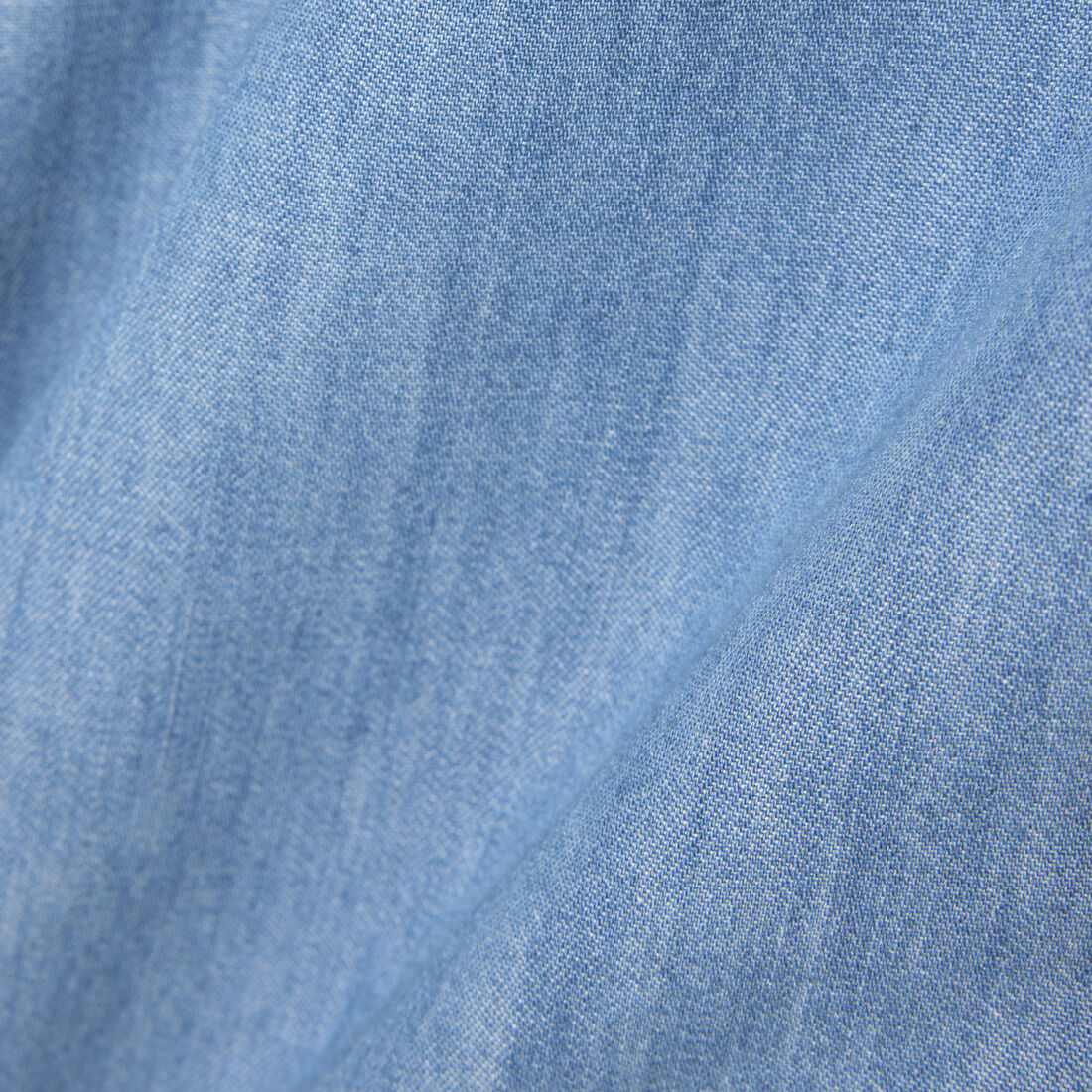 Relaxed Fit Open Neck Denim Shirt Relaxed Fit Open Neck Denim Shirt