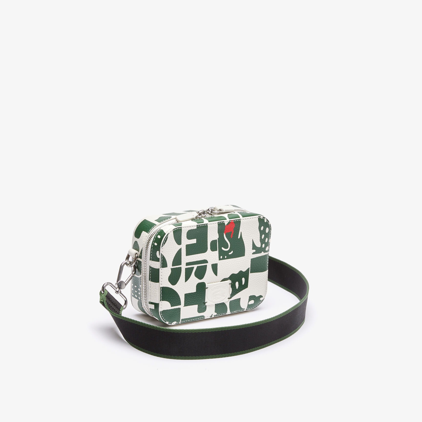 Women's Croco Crew Crocodiles Zip Grained Leather Shoulder Bag