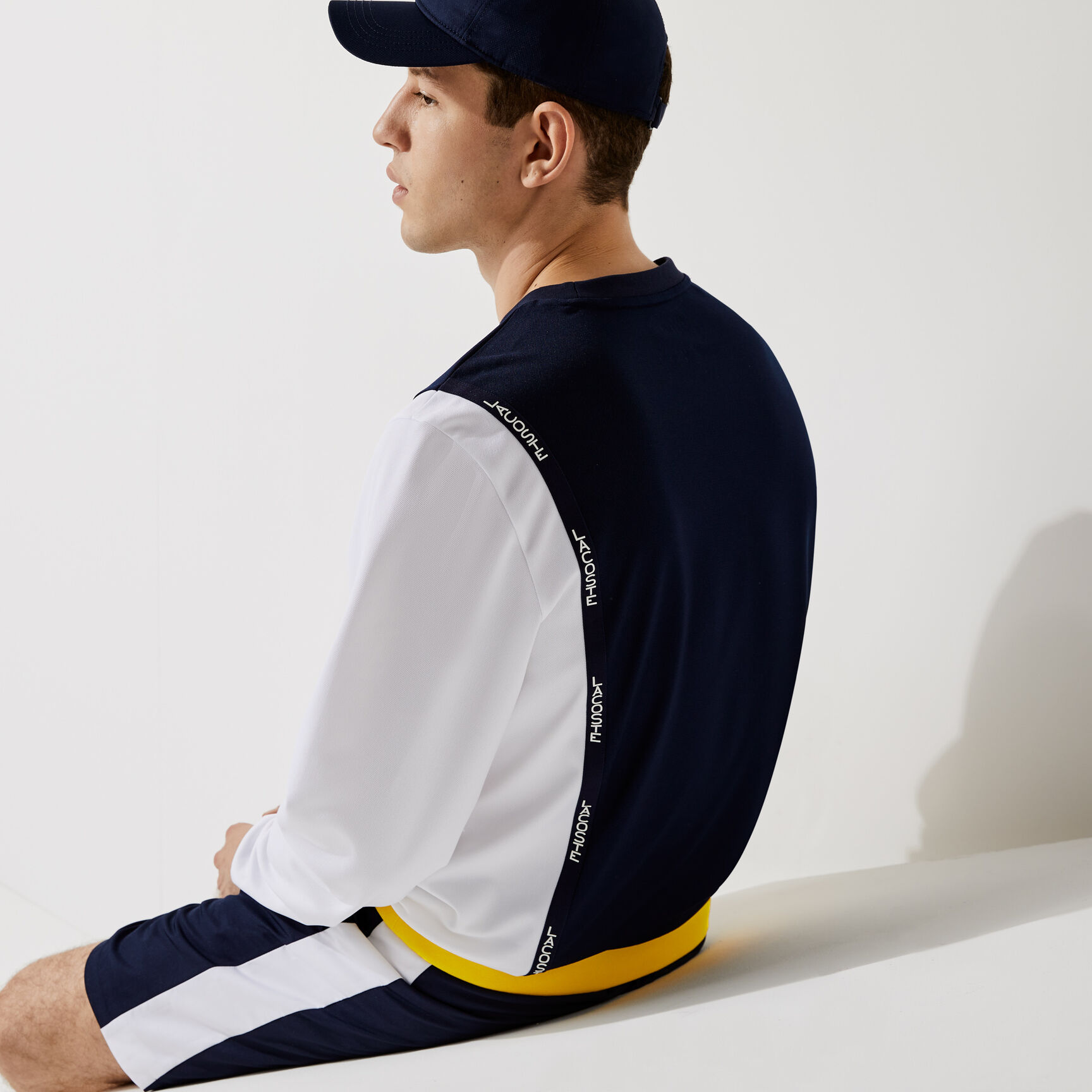 Men&rsquo;s Lacoste SPORT Resistant Colorblock Piqu&eacute; Sweatshirt