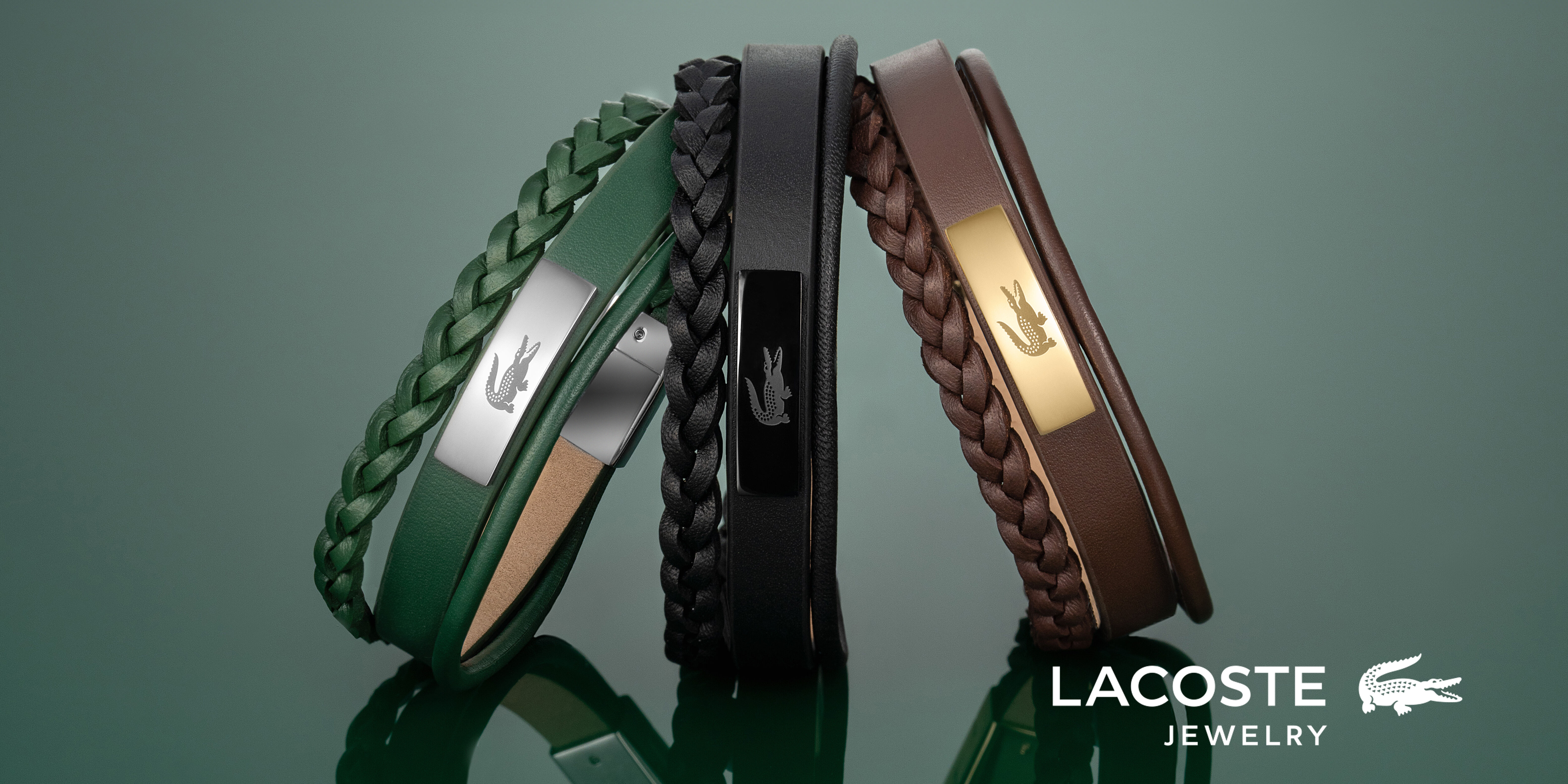 Fusion Leather Bracelet, Brown | LACOSTE EG