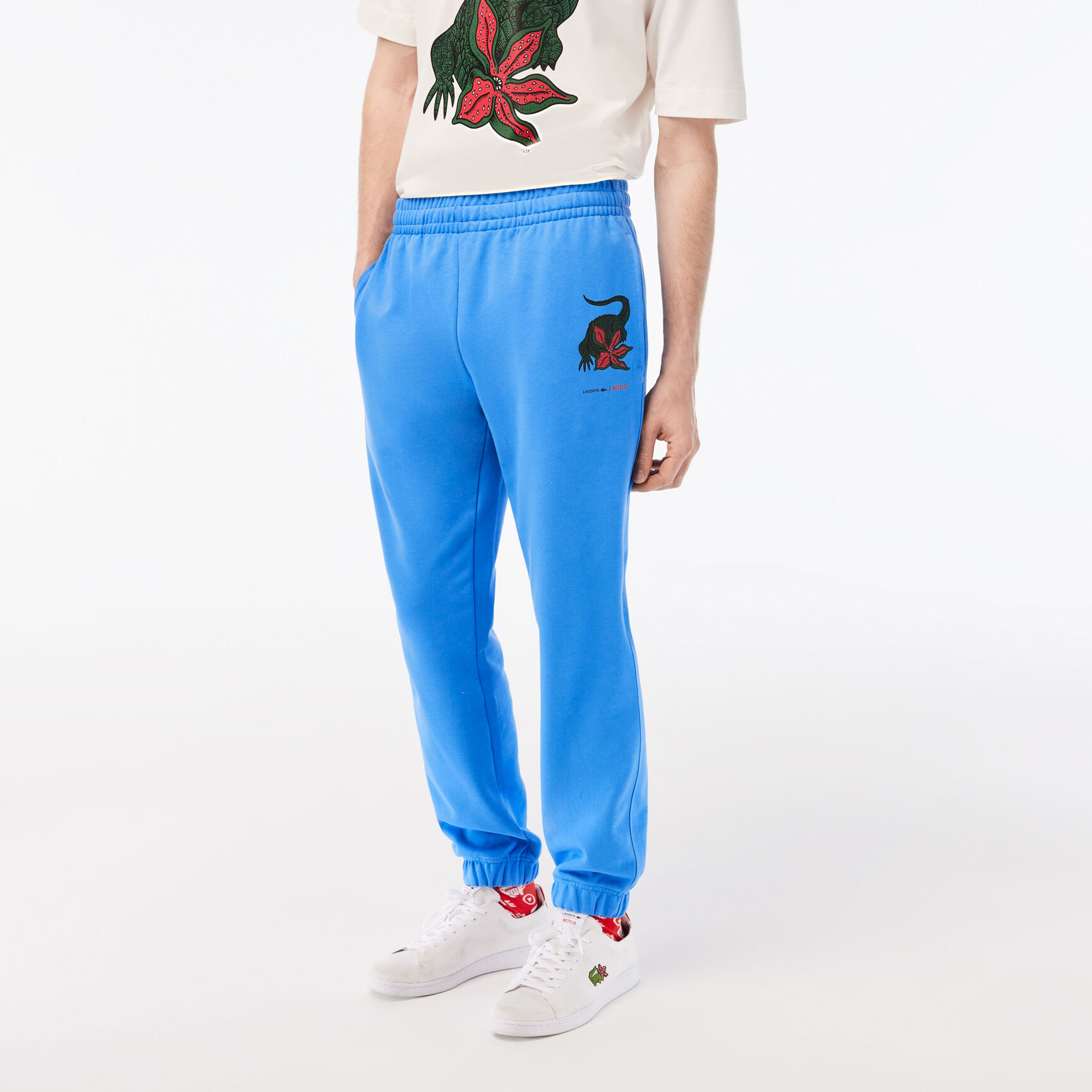 Men's Lacoste x Netflix Croc Print Track Pants