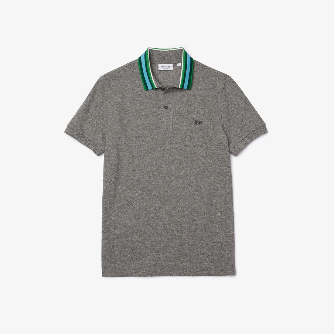 Men’s Lacoste Regular Fit Striped Collar Cotton Piqué Polo Men’s Lacoste Regular Fit Striped Collar Cotton Piqué Polo