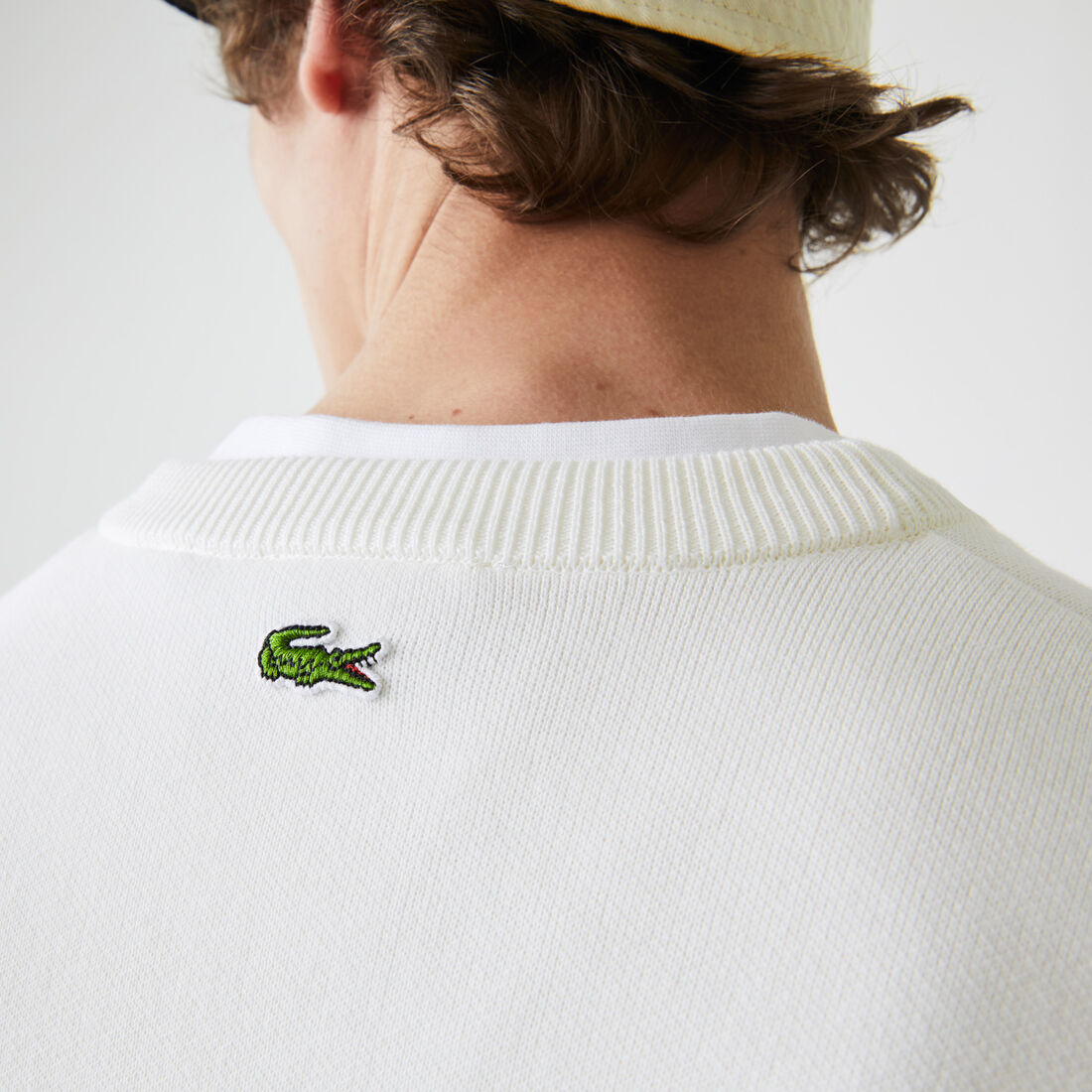 Men’s Made In France Crew Neck Embroidered Stretch Cotton Sweater Men’s Made In France Crew Neck Embroidered Stretch Cotton Sweater