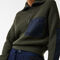 women s lacoste zip trucker neck color block sweater