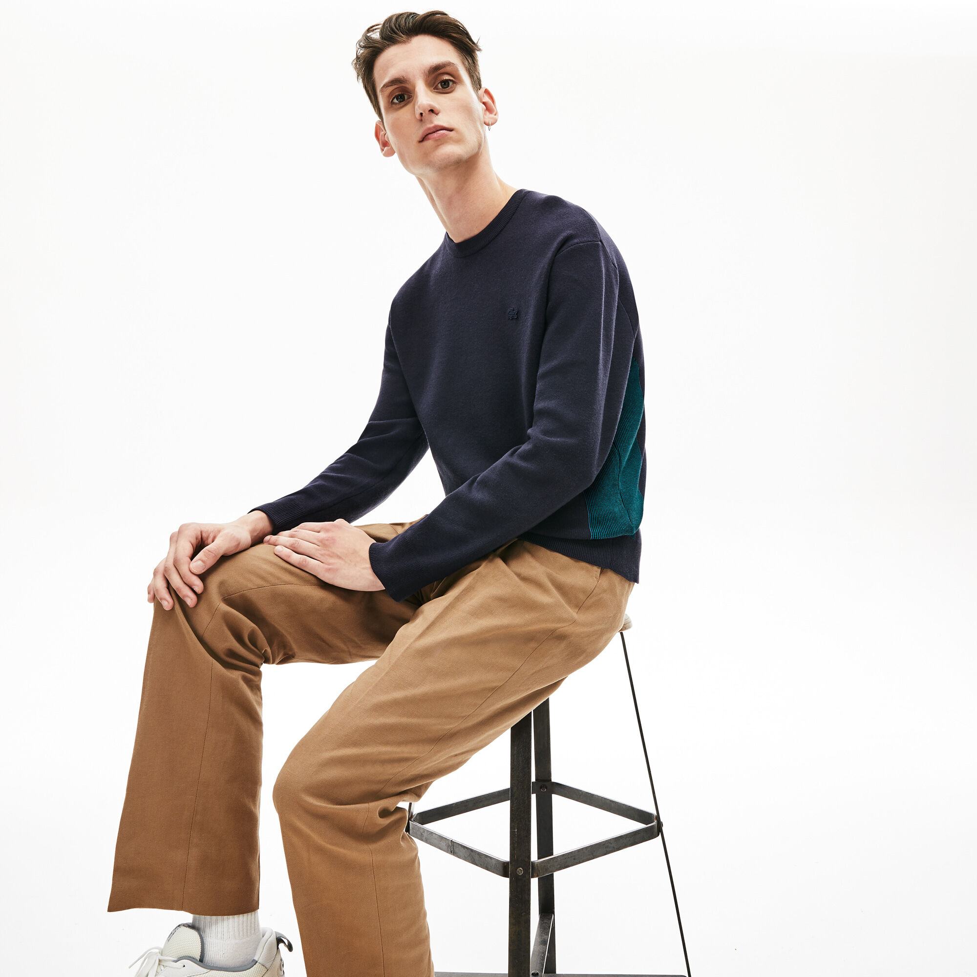 Men's Contrast Effects Knit Sweater Men's Contrast Effects Knit Sweater