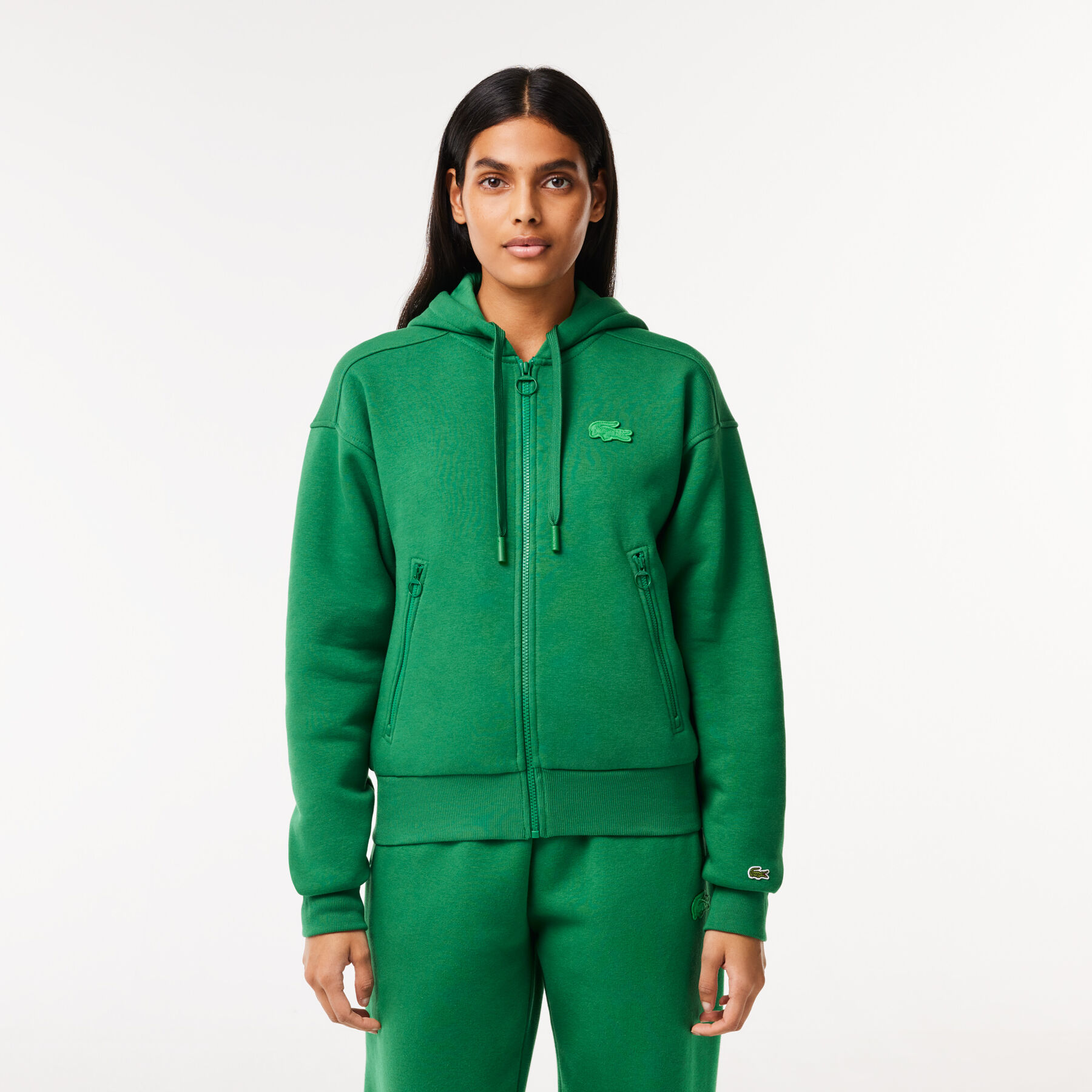 Zipped Cotton Jogger Sweatshirt