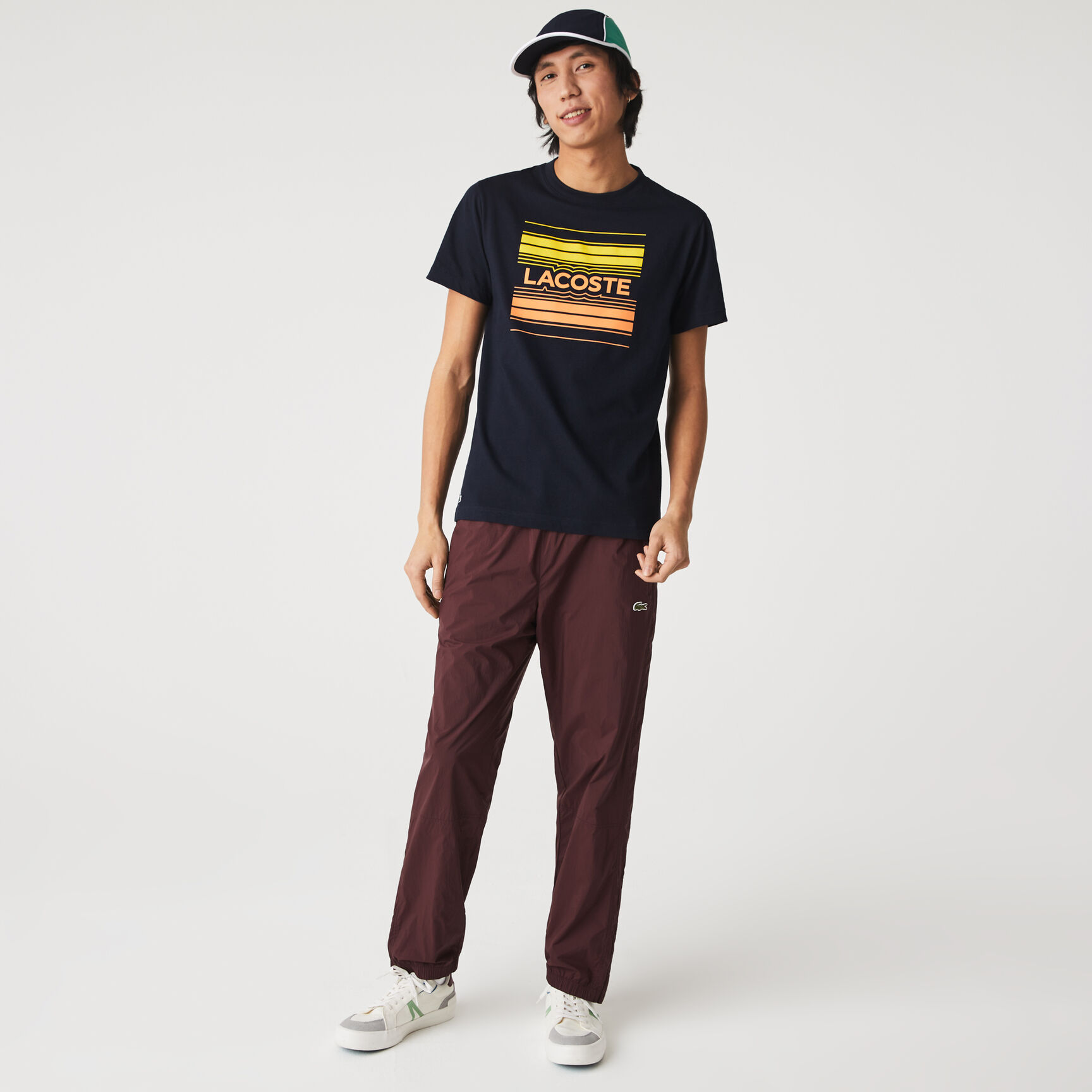 Men's Lacoste SPORT Stylized Logo Print Organic Cotton T-shirt Men's Lacoste SPORT Stylized Logo Print Organic Cotton T-shirt