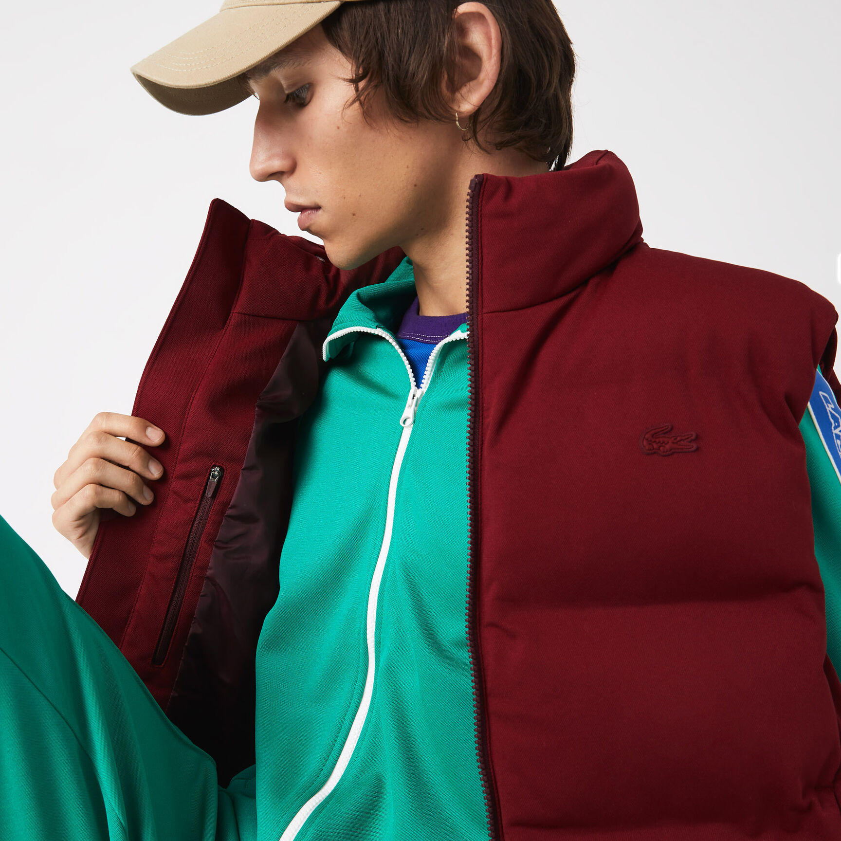 Men's Fold Away Hood Short Vest Jacket Men's Fold Away Hood Short Vest Jacket