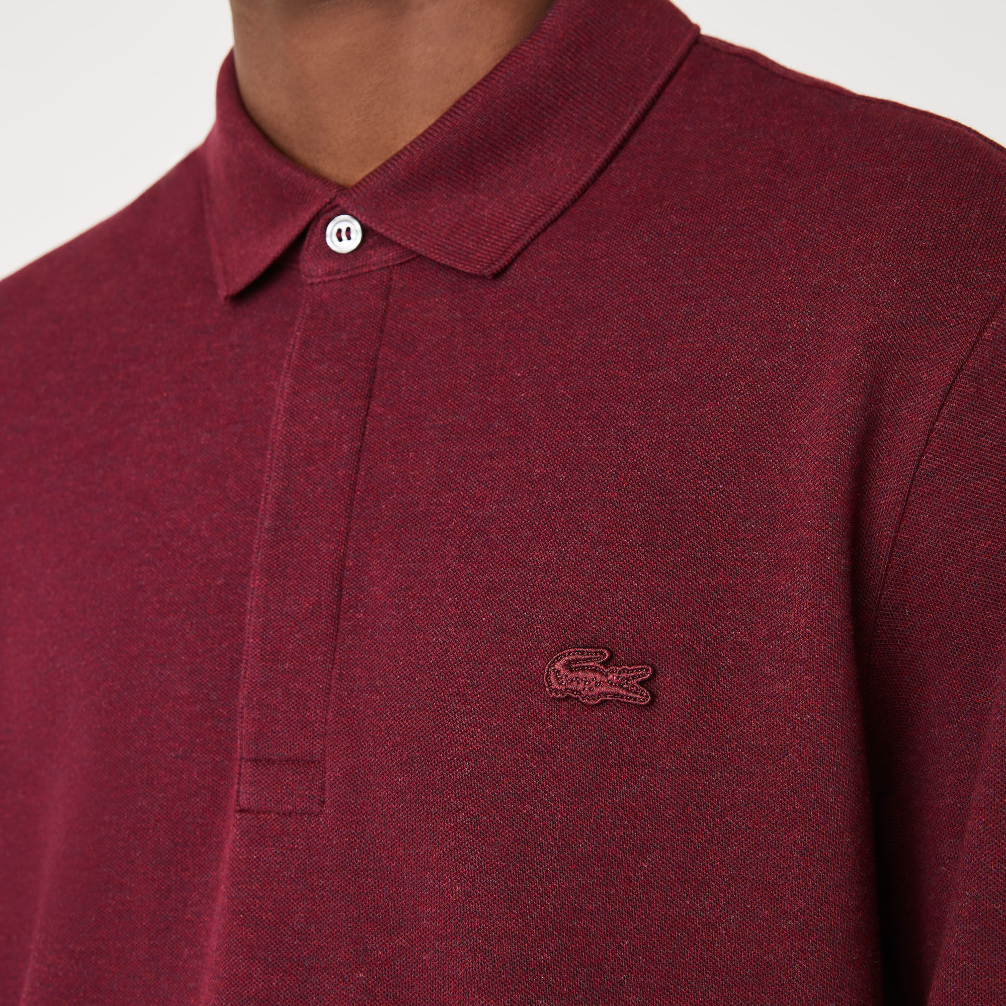 تيشيرت بولو مطاطي بقصة كلاسيكية وأكمام طويلة للرجال مجموعة Lacoste Paris تيشيرت بولو مطاطي بقصة كلاسيكية وأكمام طويلة للرجال مجموعة Lacoste Paris