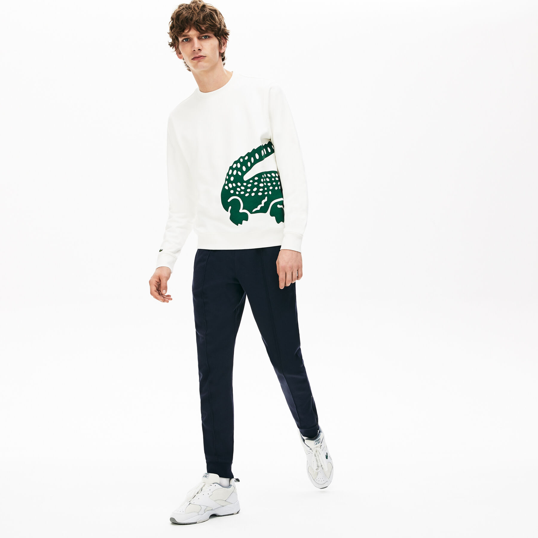 Men's Pleated Cotton-Silk Trackpants lacoste men s pleated cotton silk trackpants
