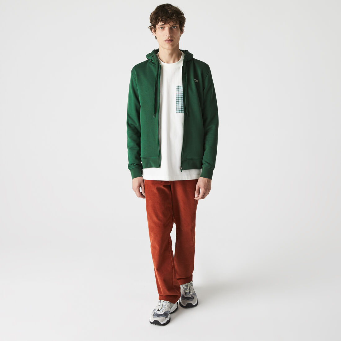 Men's Lacoste SPORT Lightweight Bi-material Hoodie