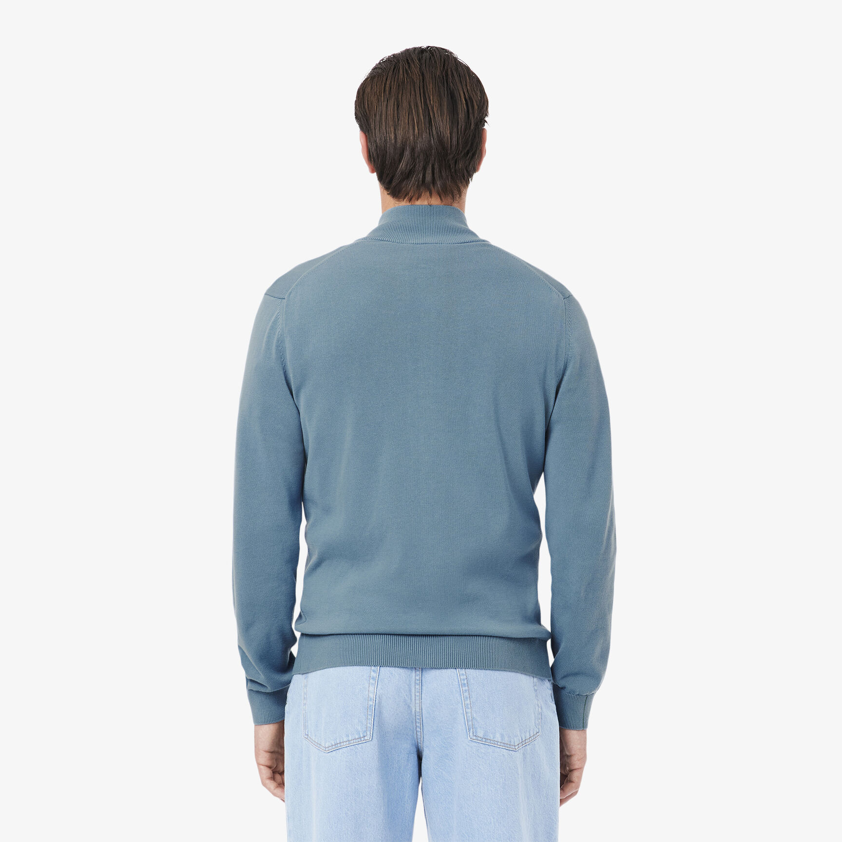 سترة قطنية بسحاب وياقة عالية