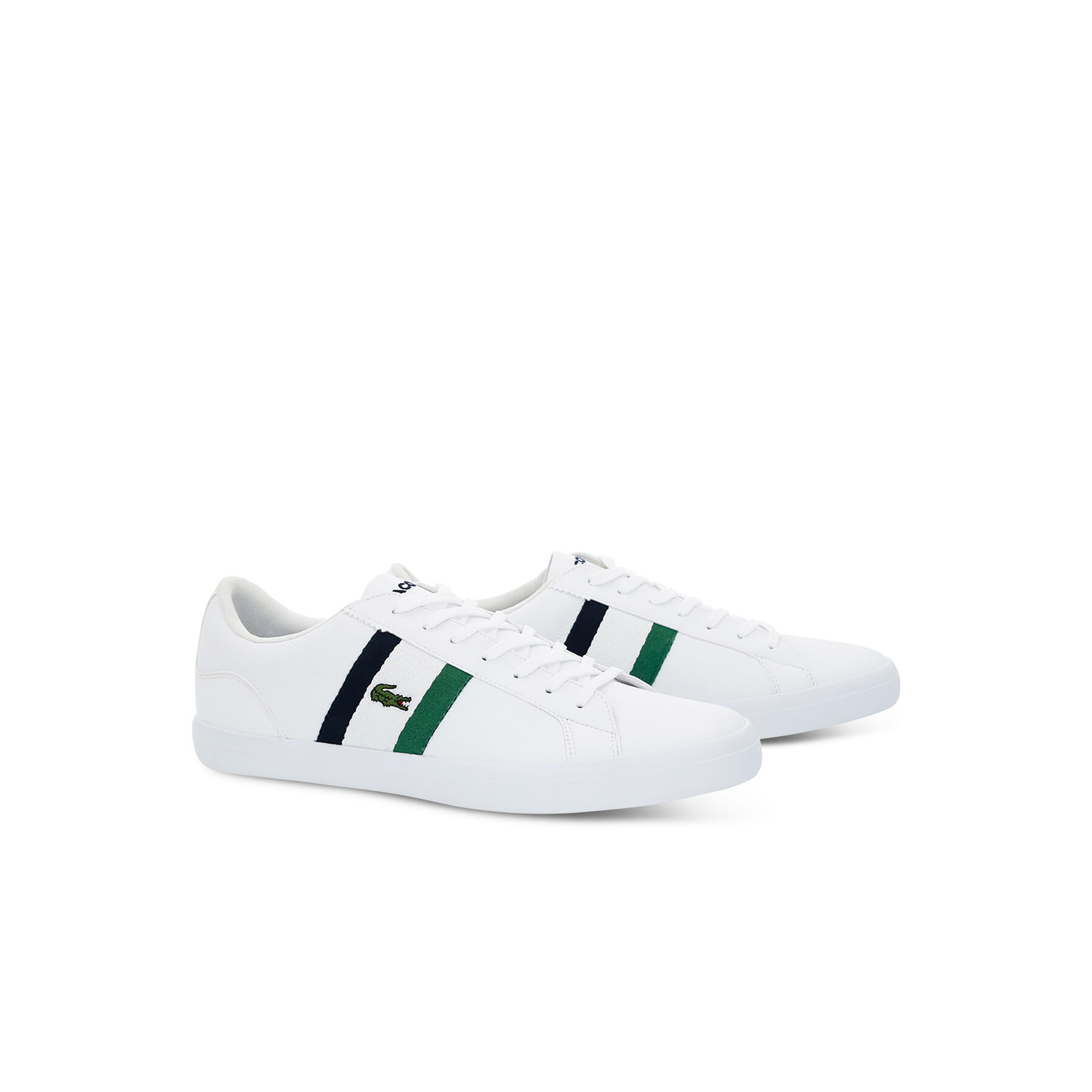 Men's Lerond Tumbled Leather Trainers lacoste men s lerond tumbled leather trainers