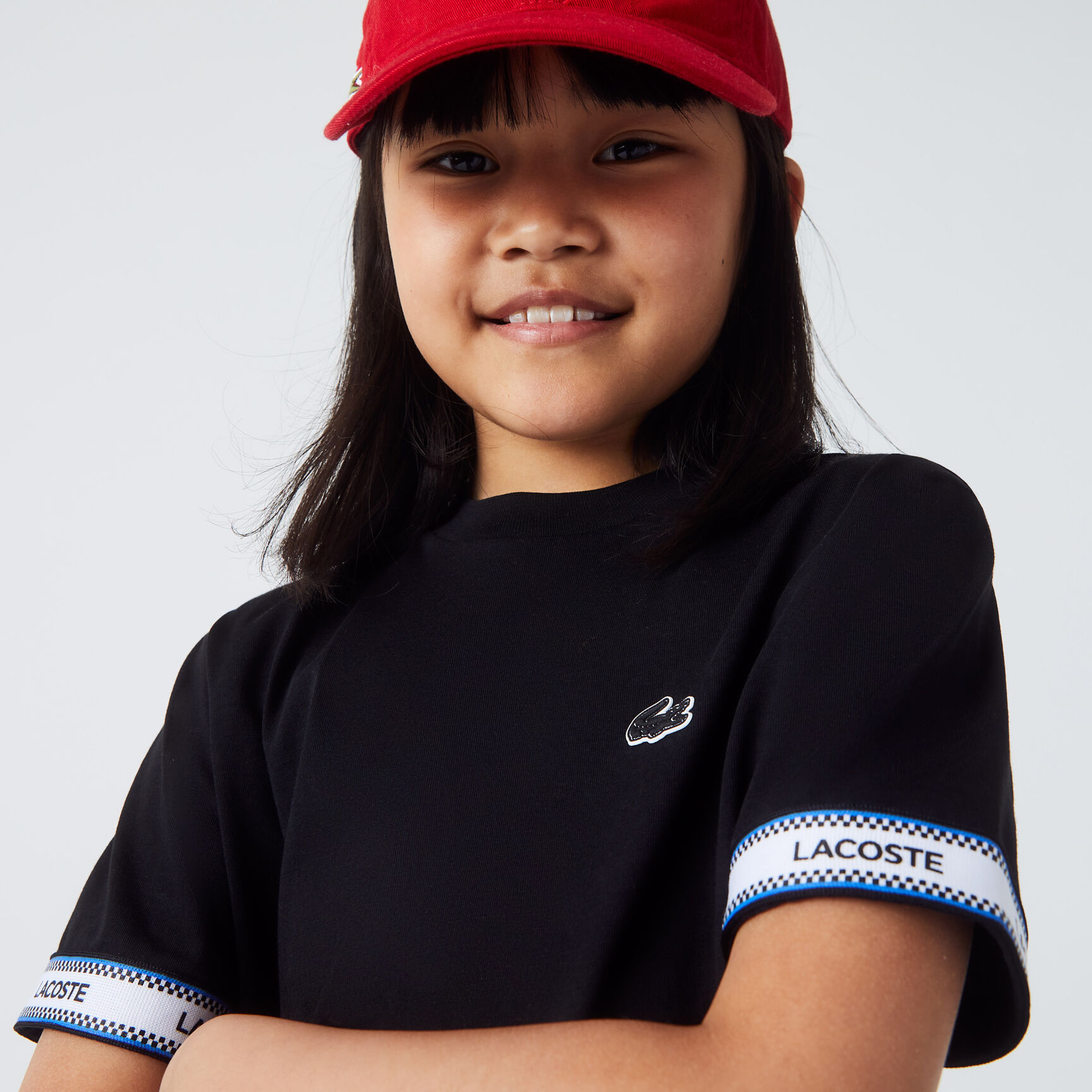 Girls' Lacoste Branded Short T-shirt Girls' Lacoste Branded Short T-shirt