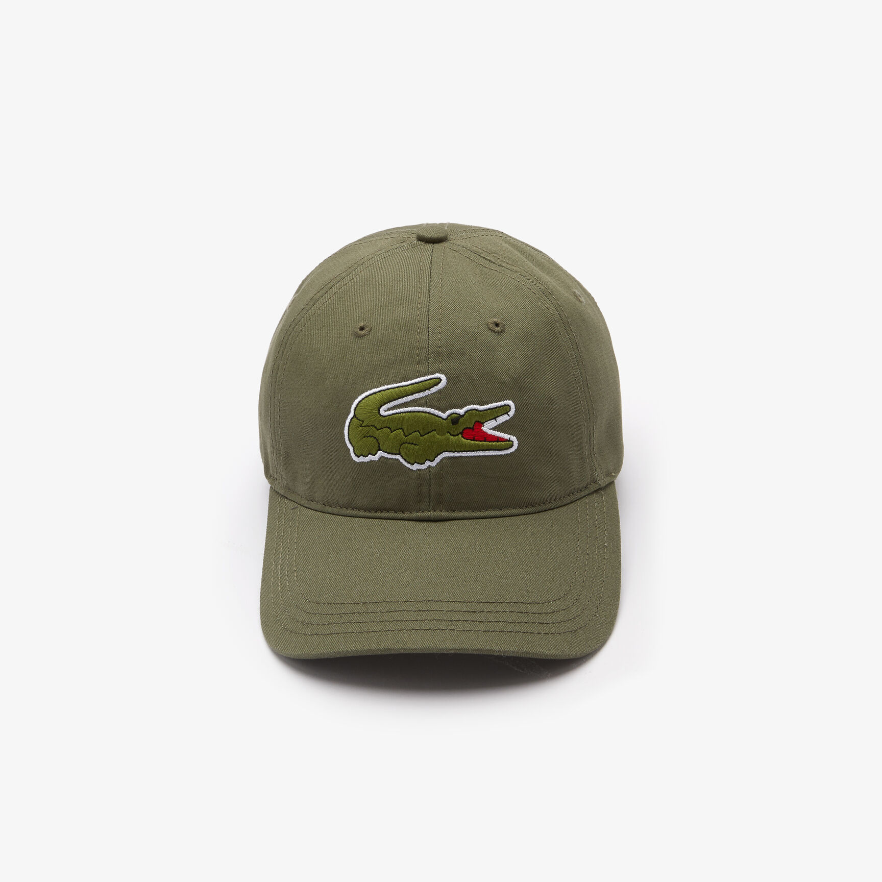 Men's Contrast Strap And Oversized Crocodile Cotton Cap