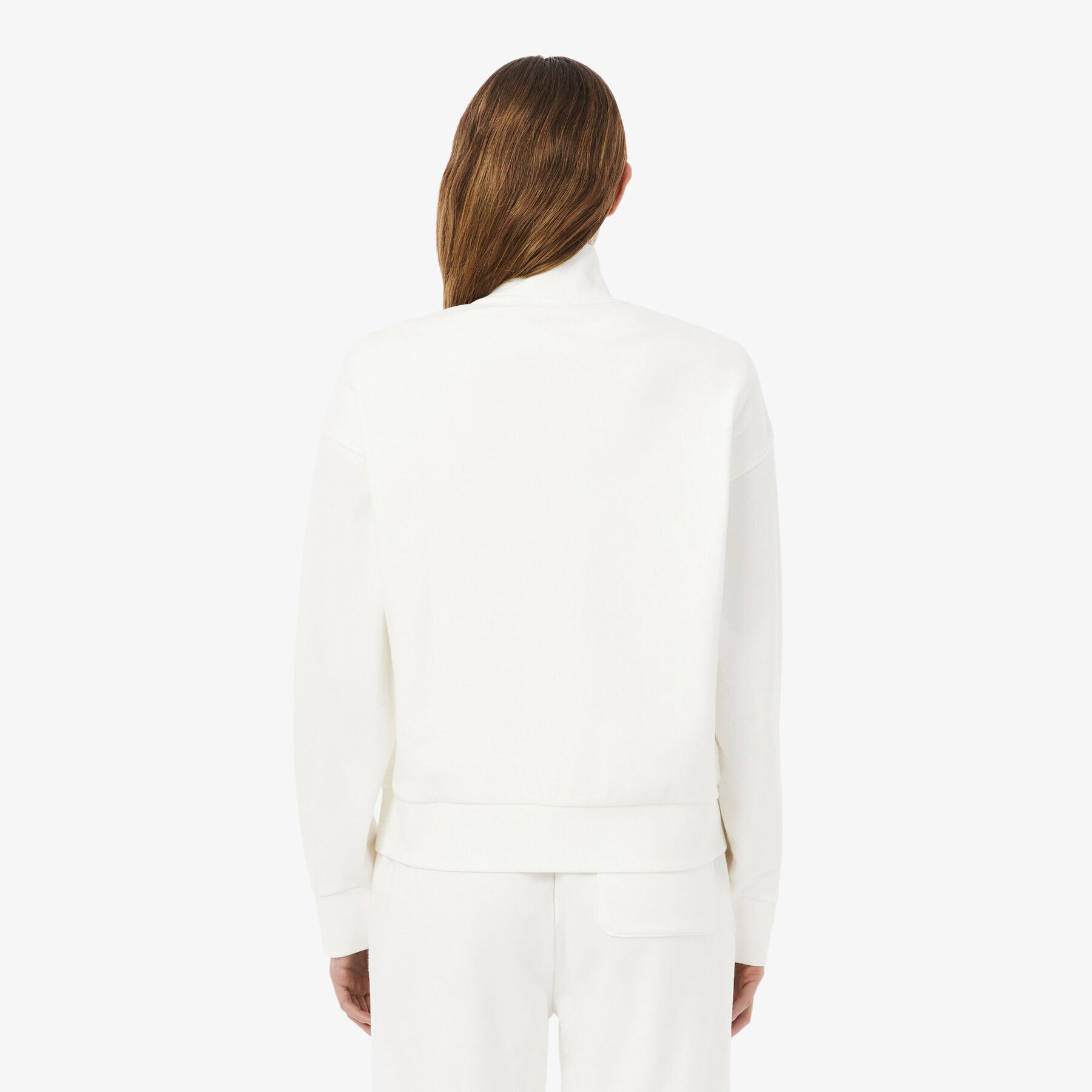 lacoste relaxed fit zipped badge sweatshirt