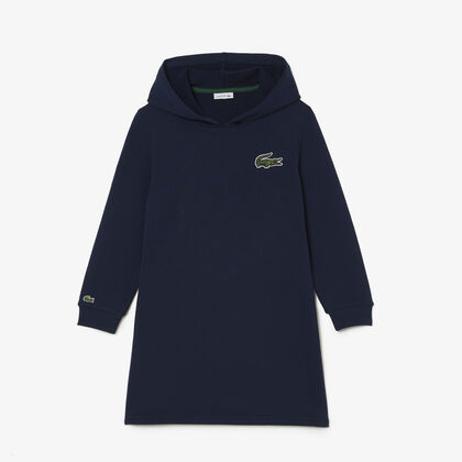 Hooded Cotton Fleece Sweatshirt Dress Hooded Cotton Fleece Sweatshirt Dress