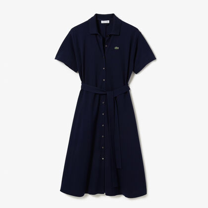Women's Lacoste Belted Pique Polo Dress