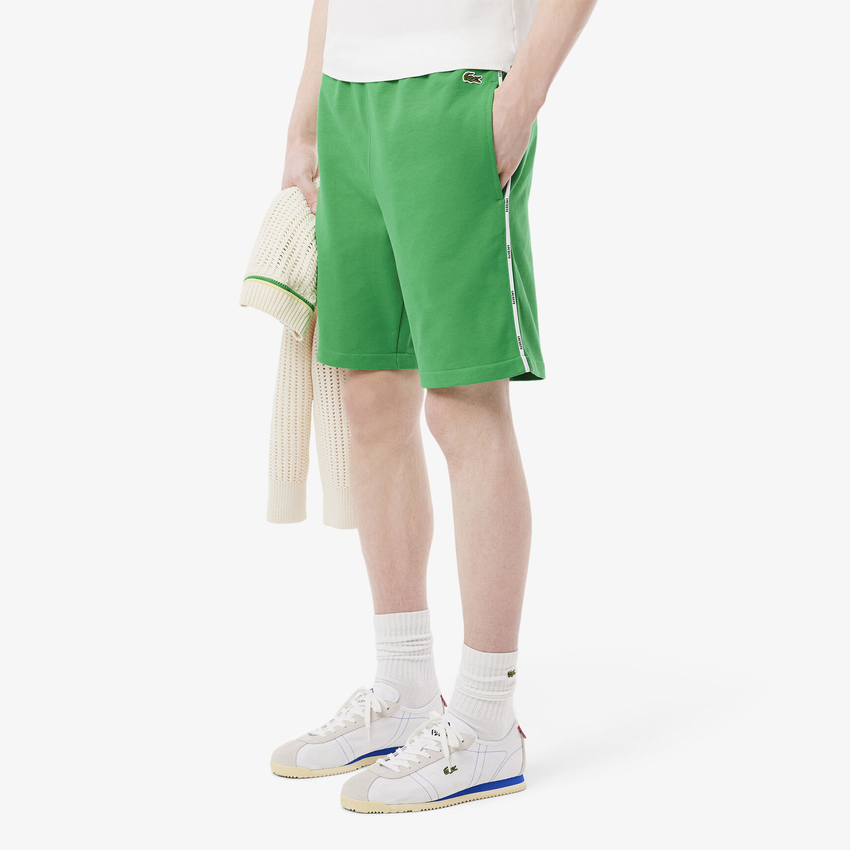 Logo Trim Cotton Fleece Shorts Logo Trim Cotton Fleece Shorts