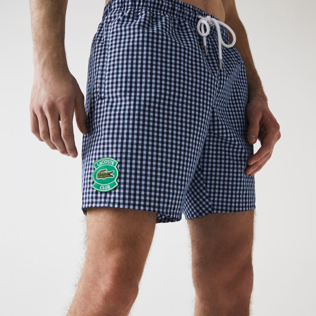 شورت سباحة للرجال متوسط الطول من مزيج قطن كاروهات جنجهام شورت سباحة للرجال متوسط الطول من مزيج قطن كاروهات جنجهام