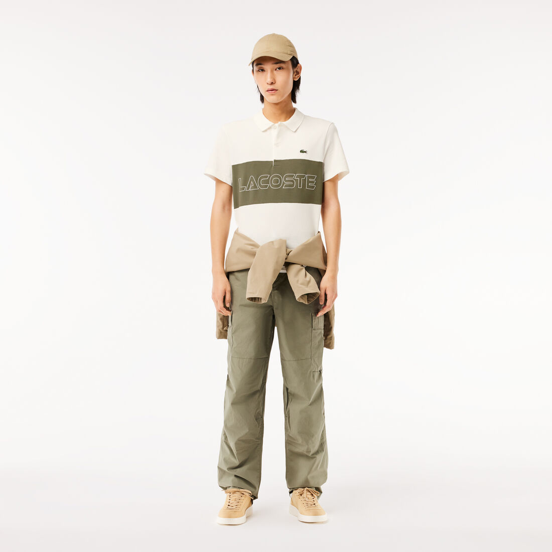 Regular Fit Stretch Pique Colourblock Polo Shirt Regular Fit Stretch Pique Colourblock Polo Shirt