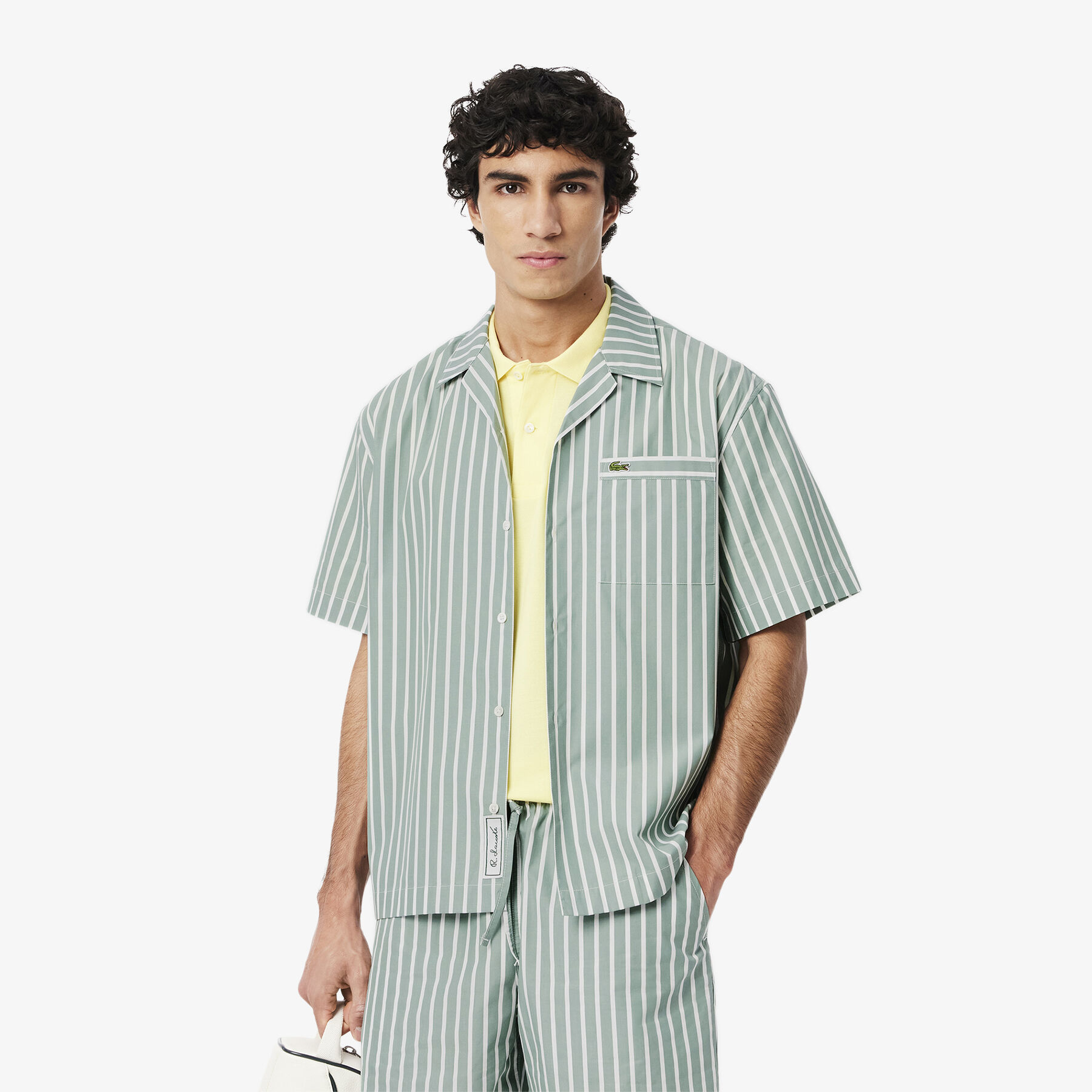 Relaxed Fit Striped Short Sleeved Shirt