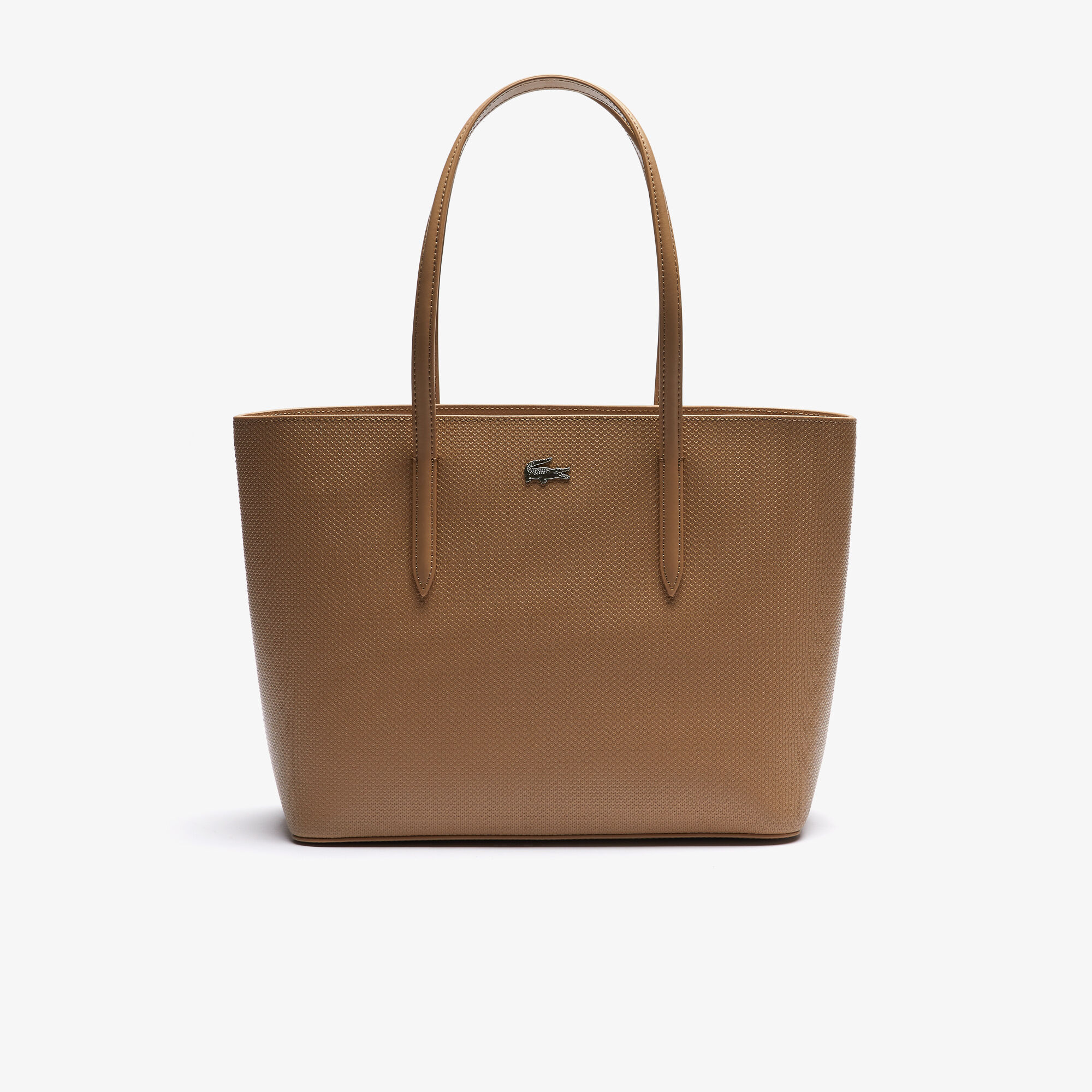 Women's chantaco zippered piqué leather tote bag top