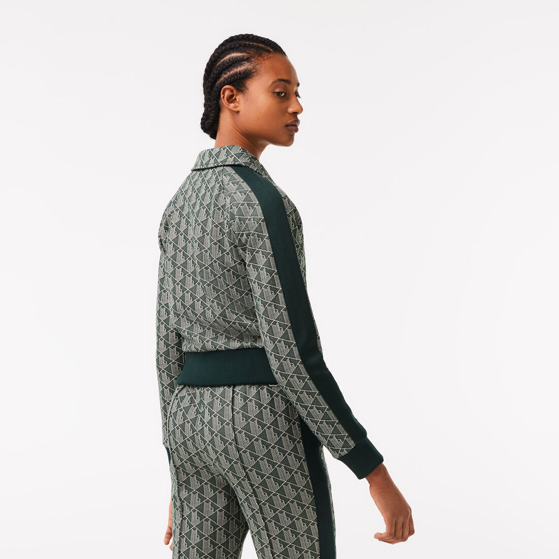 سويت شيرت بسحّاب وطبعة شعار الماركة وقصة عادية للنساء سويت شيرت بسحّاب وطبعة شعار الماركة وقصة عادية للنساء