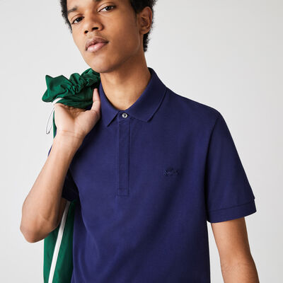 Men's Lacoste Paris Polo Shirt Regular Fit Stretch Cotton Piqué