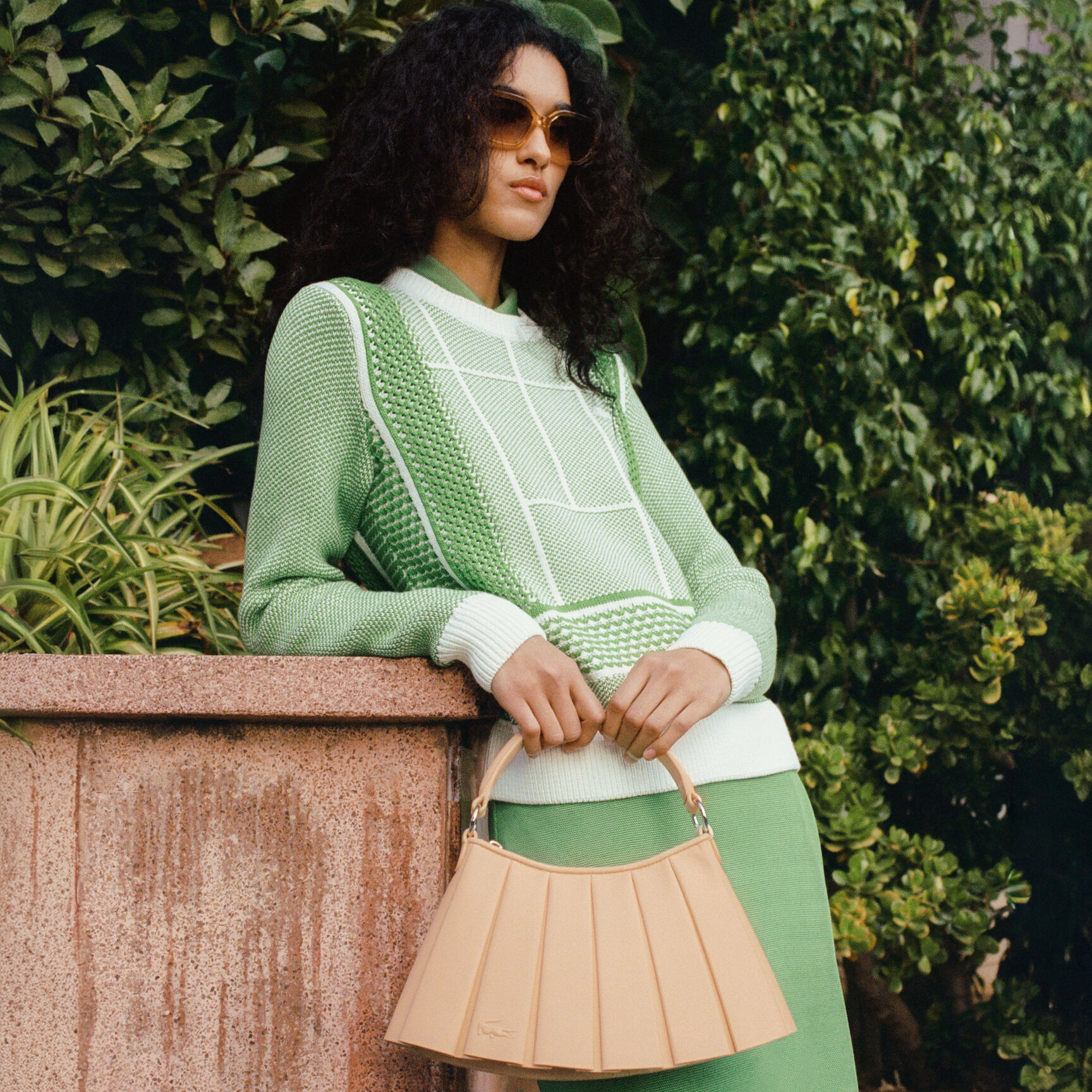 Tennis Court Graphic Jacquard Sweater Tennis Court Graphic Jacquard Sweater