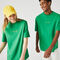 لاكوست تي شيرت قطني للجنسين قصة فضفاضة وتطريز ذهبي مجموعة lacoste live