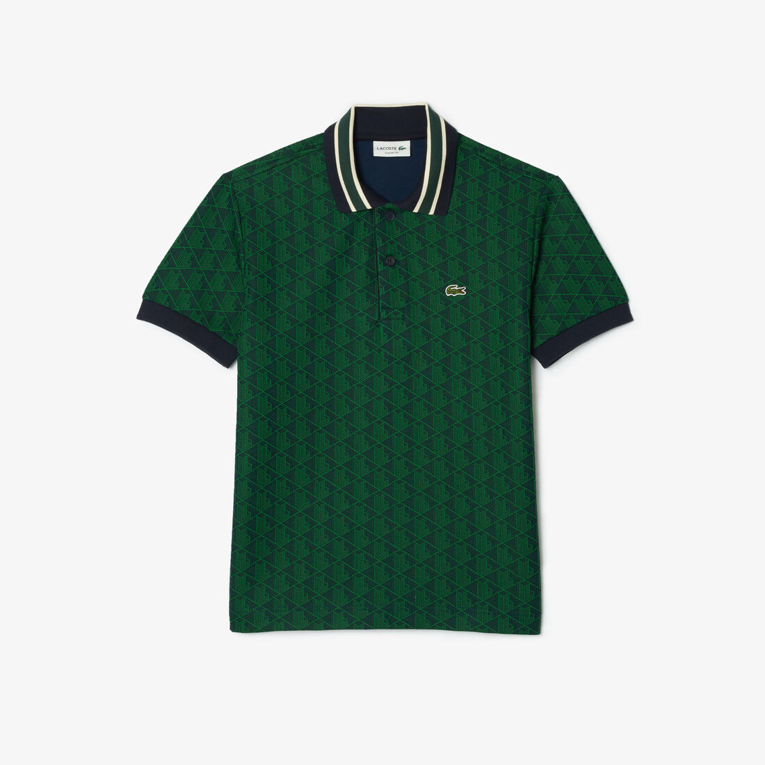 Classic Fit Monogram Jacquard Polo Shirt Classic Fit Monogram Jacquard Polo Shirt