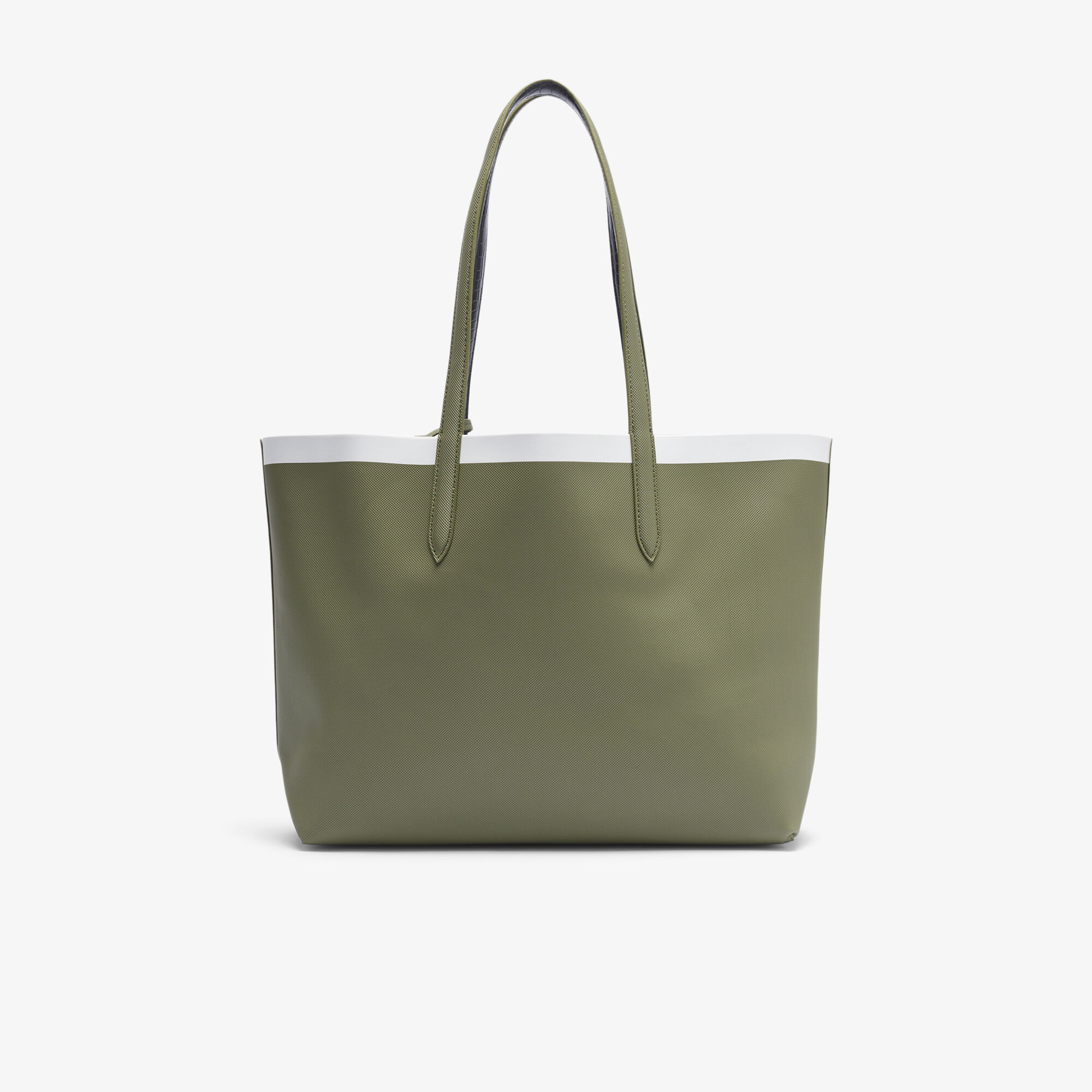 Anna Reversible Zipped Tote, Green | LACOSTE EG