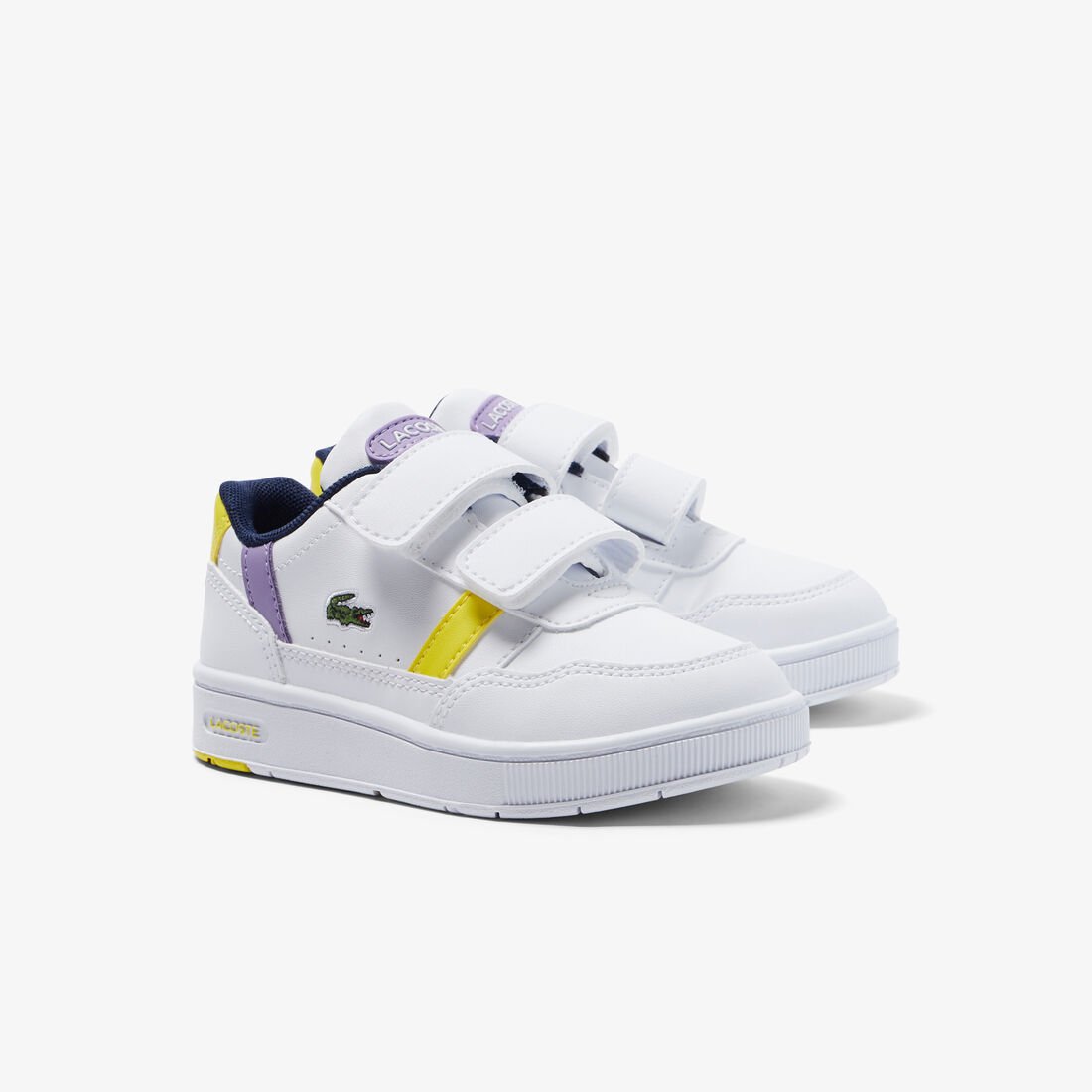 Infants' Lacoste T-Clip Synthetic Colour-Pop Trainers Infants' Lacoste T-Clip Synthetic Colour-Pop Trainers