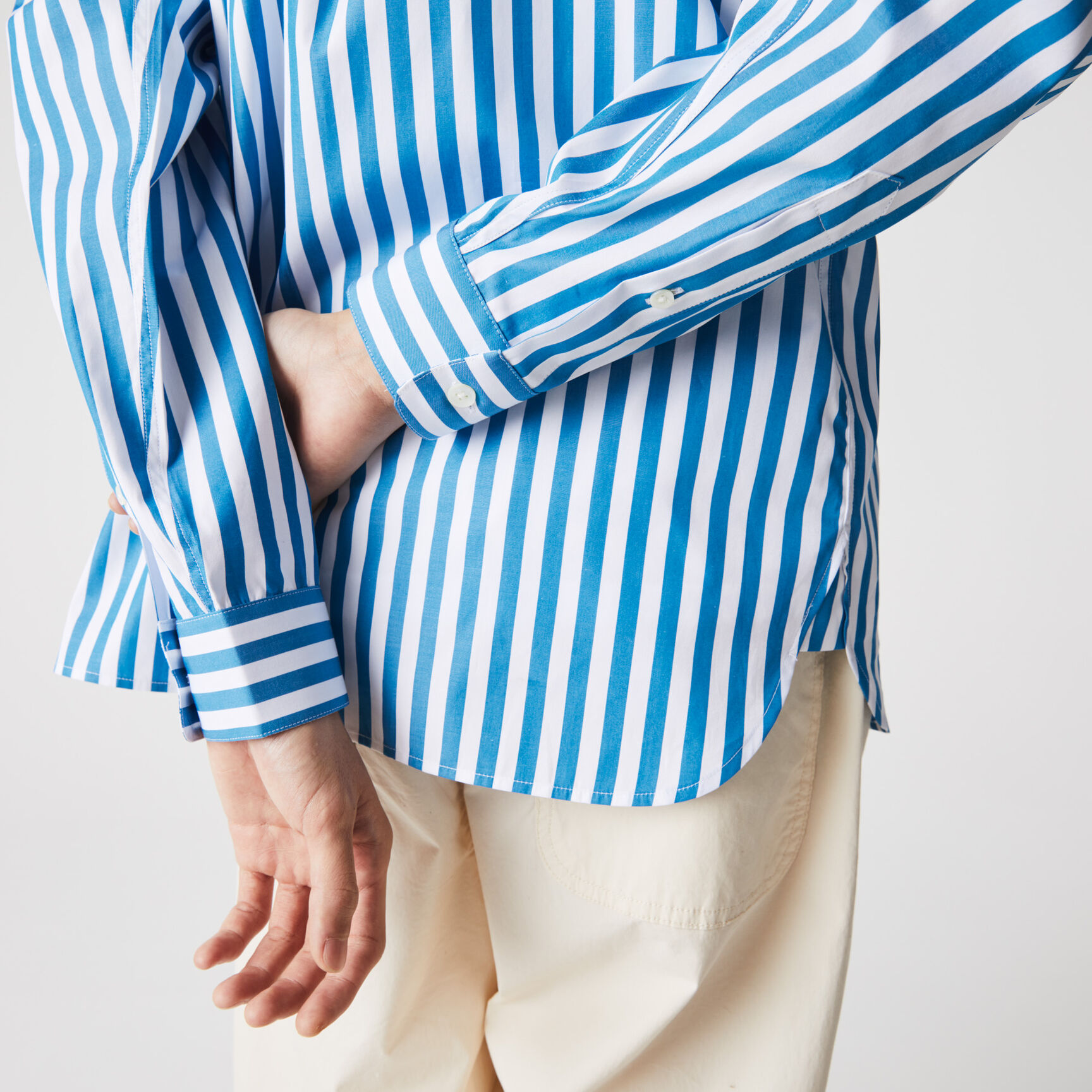 Men's Regular Fit Striped Poplin Shirt