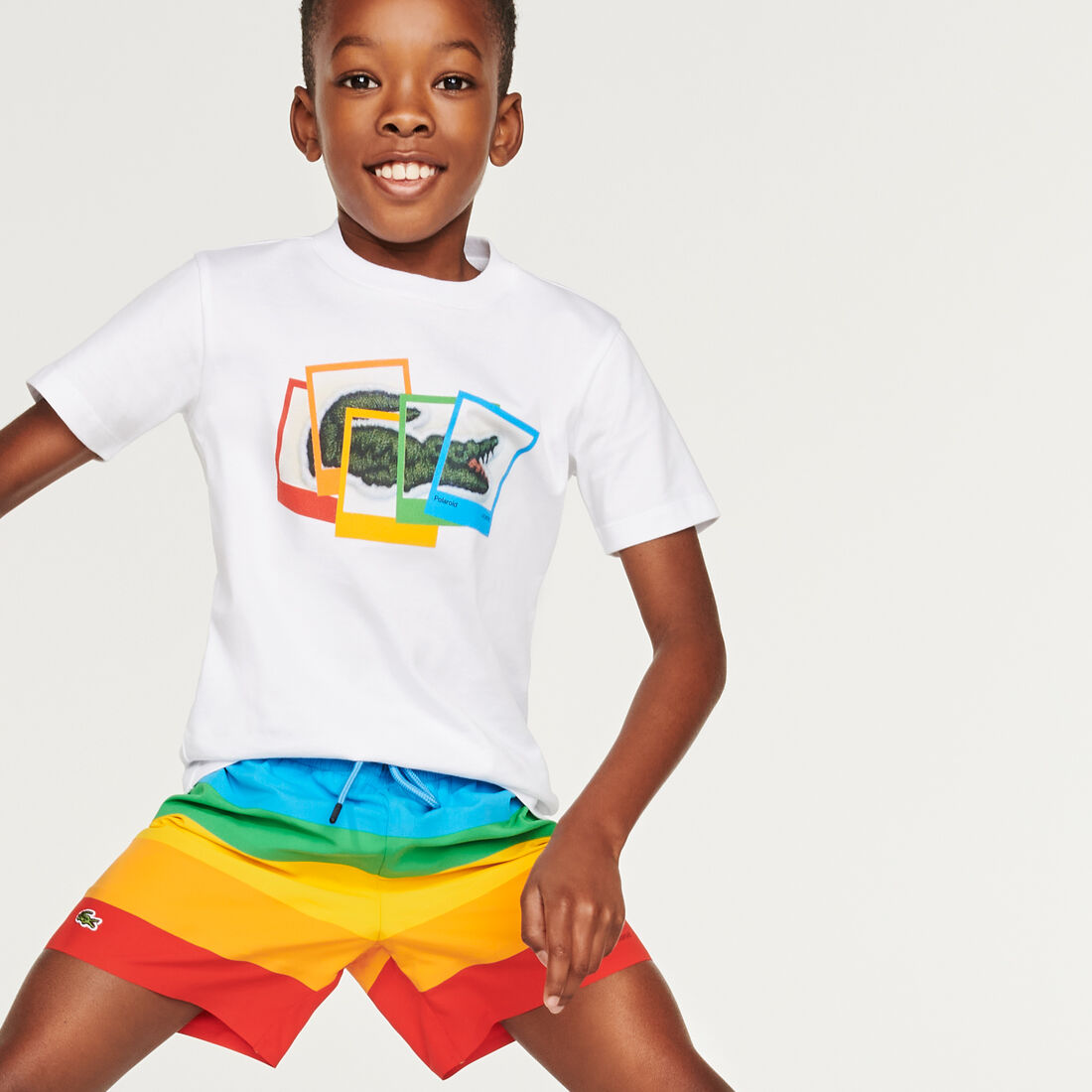 Boys’ Polaroid Collaboration Print Cotton T-shirt