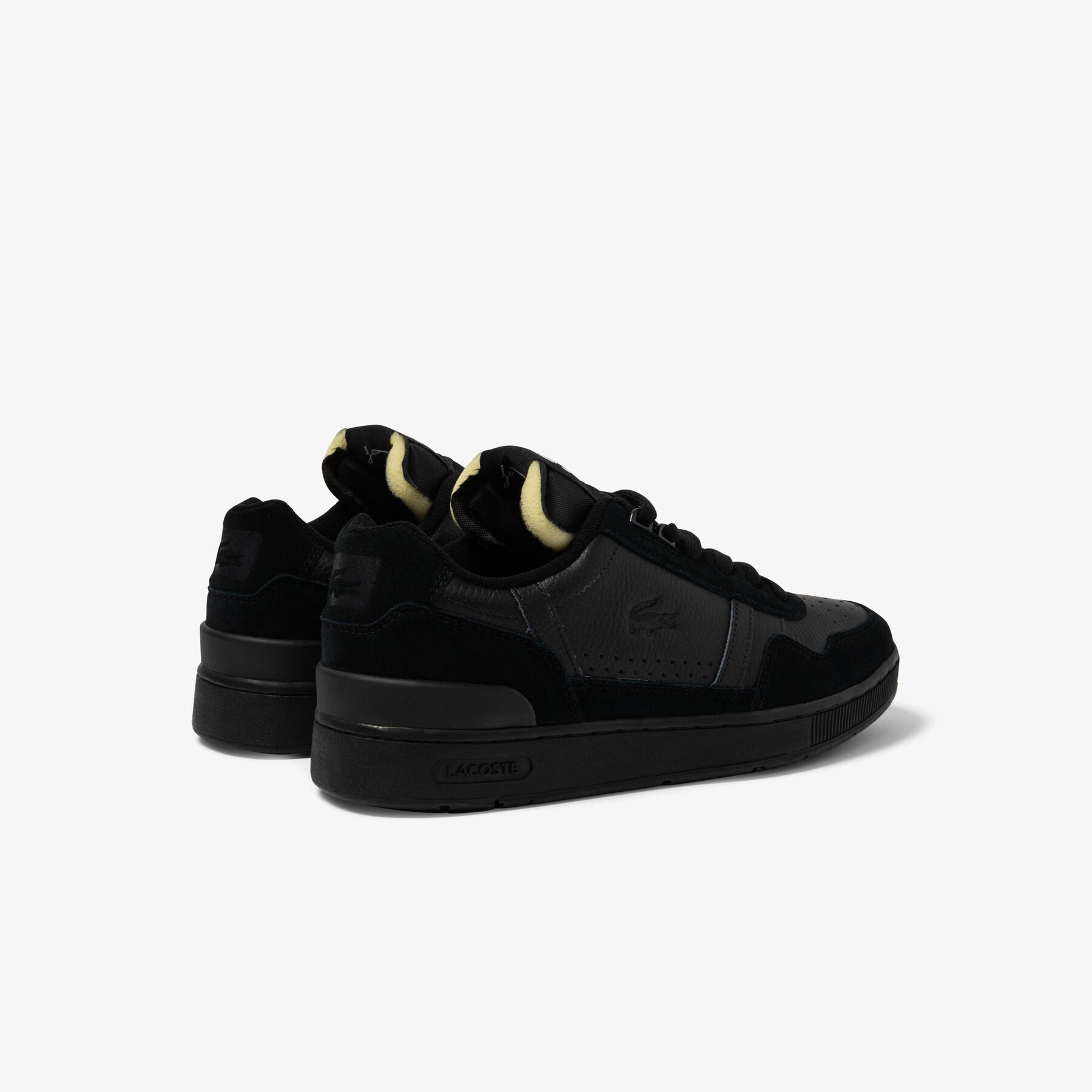 men s lacoste t clip leather premium trainers