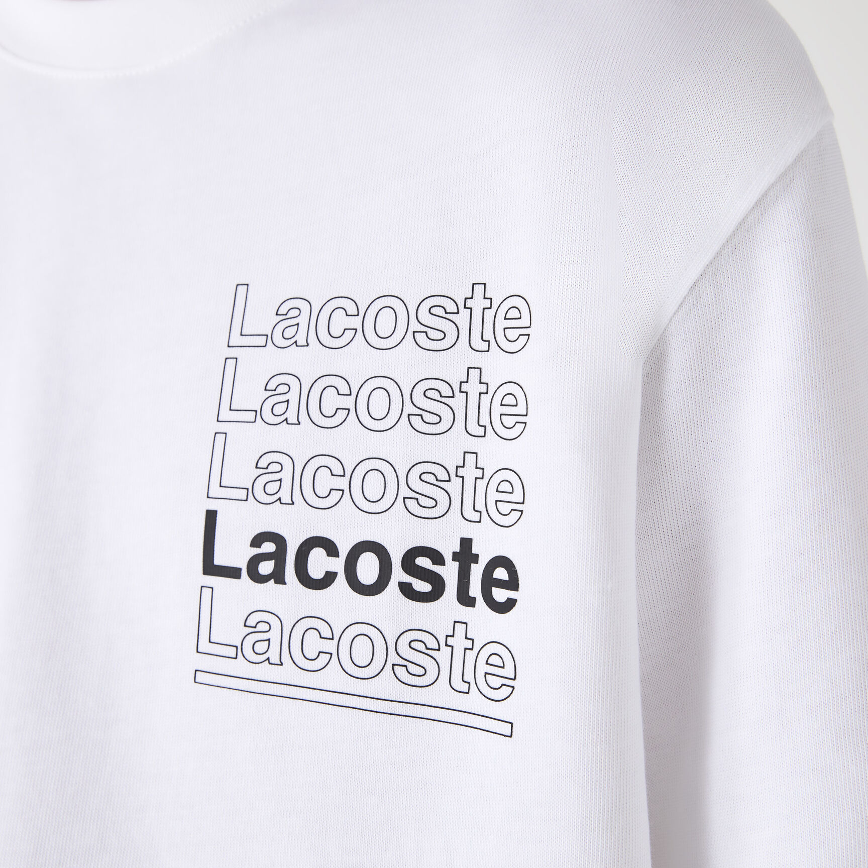 Men's Lacoste L!VE Loose Fit Printed Cotton T-shirt