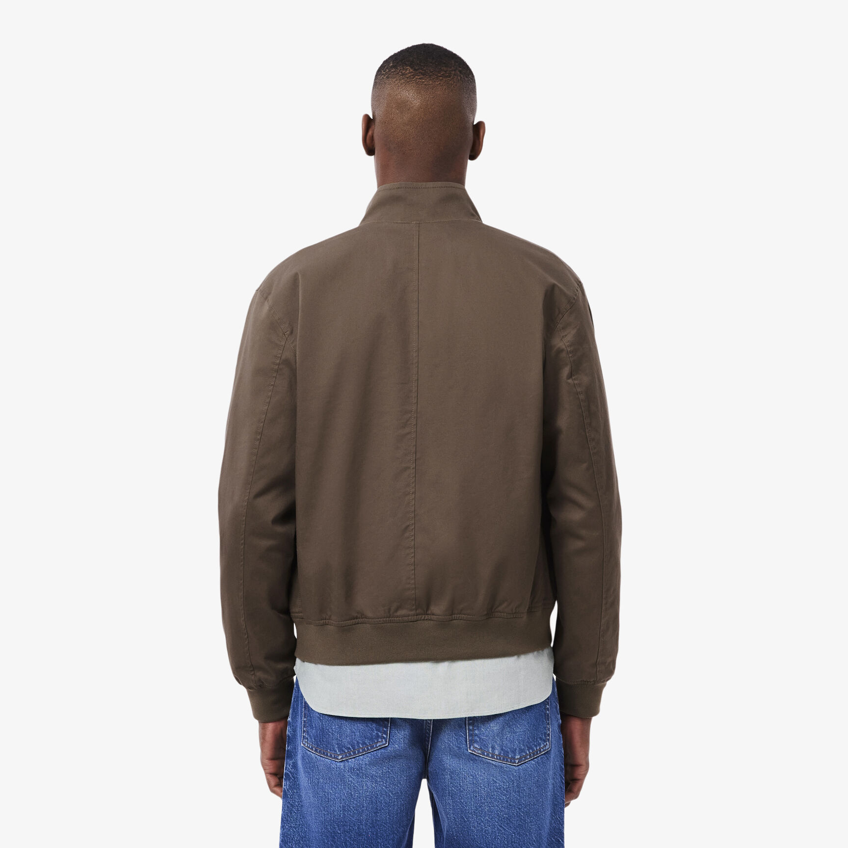 Water-Repellent Twill Harrington Jacket